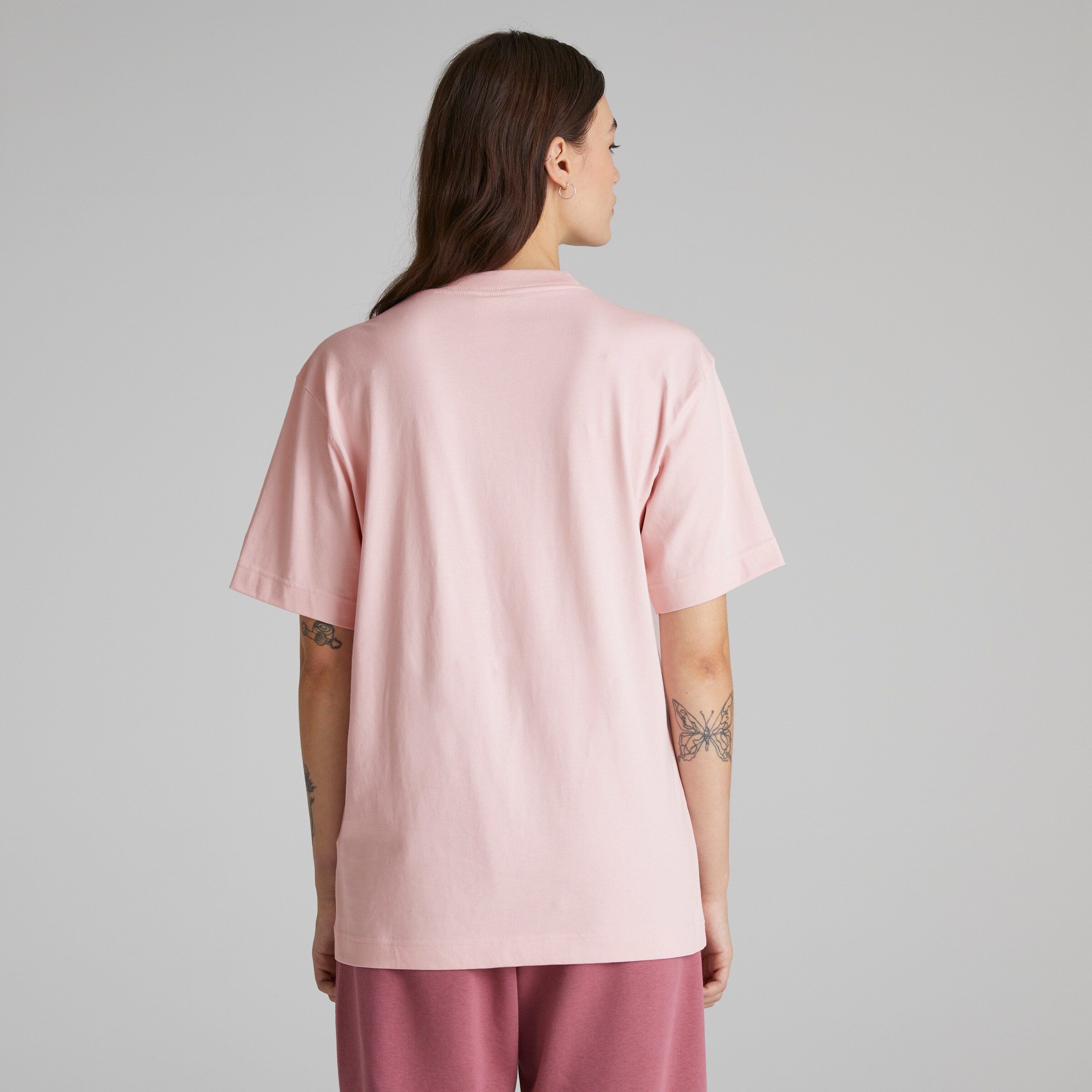 Manchester United x adidas Womens ALL SZN Loose Fit T-Shirt Pink Pink Detail [2-7]