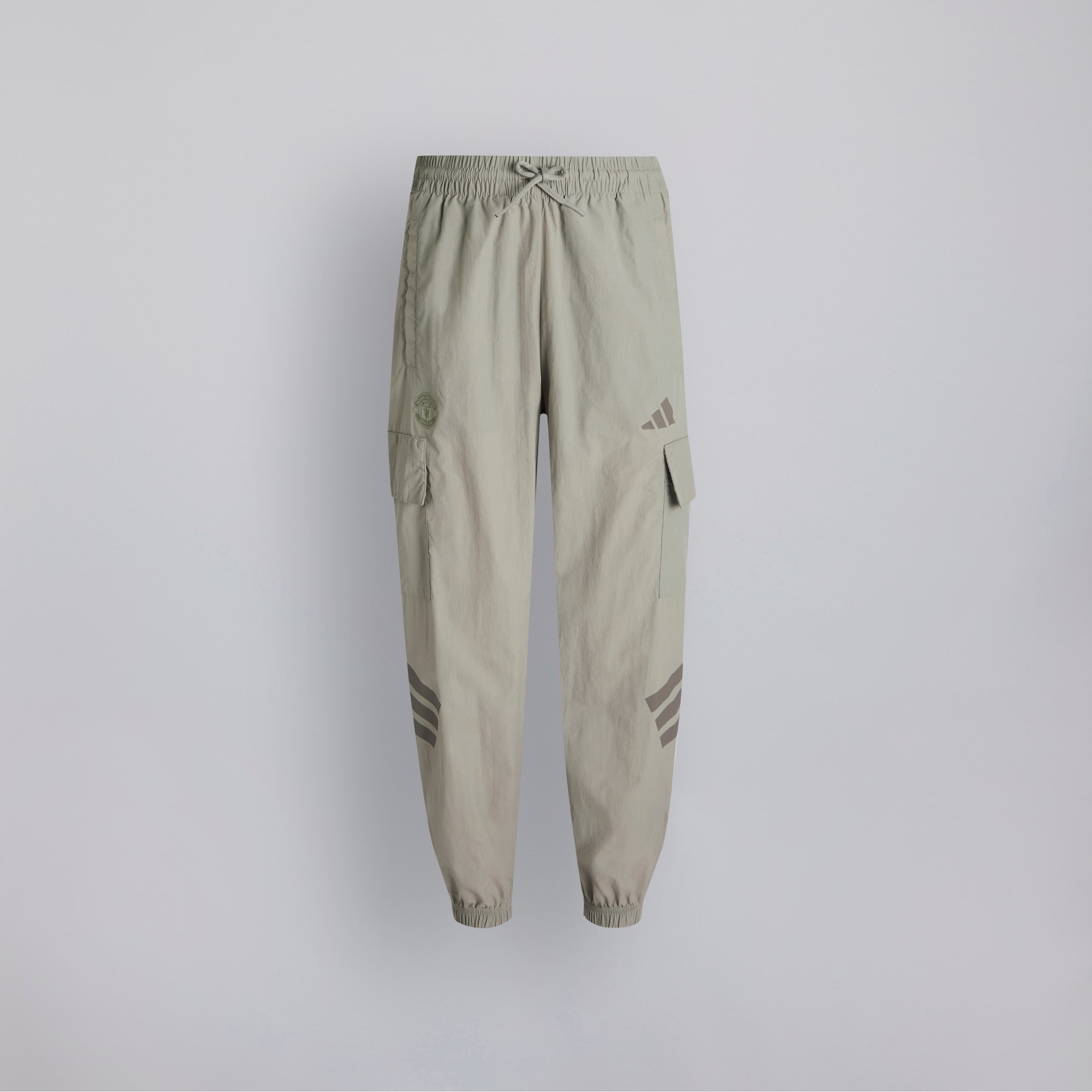 Manchester United x adidas Future Icons 3-Stripes Woven Pants Kids Gris