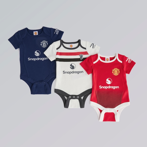 Manchester United Baby Kit Bodysuits 3 Pack Multi Multi