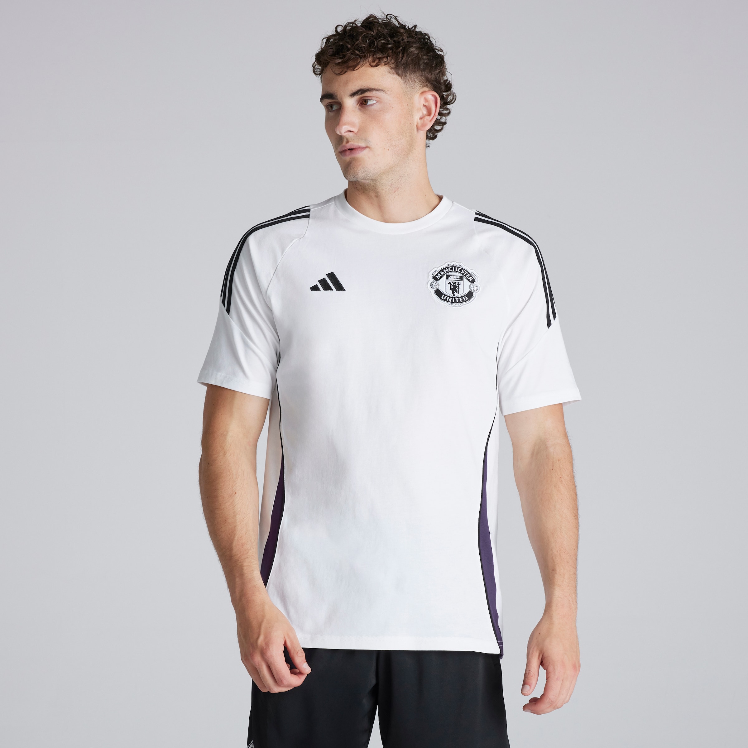 Manchester United Tiro 25 Competition Cotton T-Shirt White