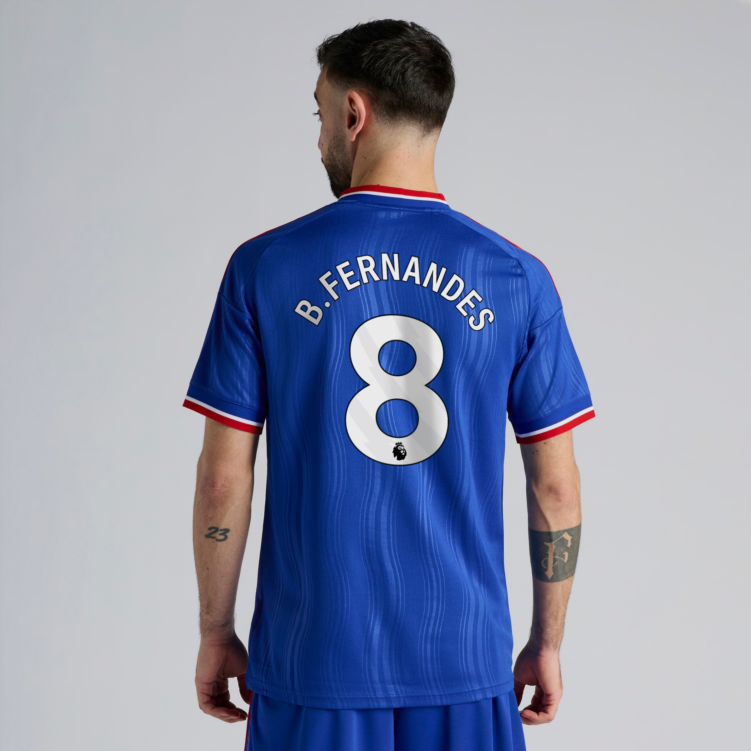 Manchester United 26/27 Away Jersey with Fernandes 8 EPL Printing & Badge 蓝色