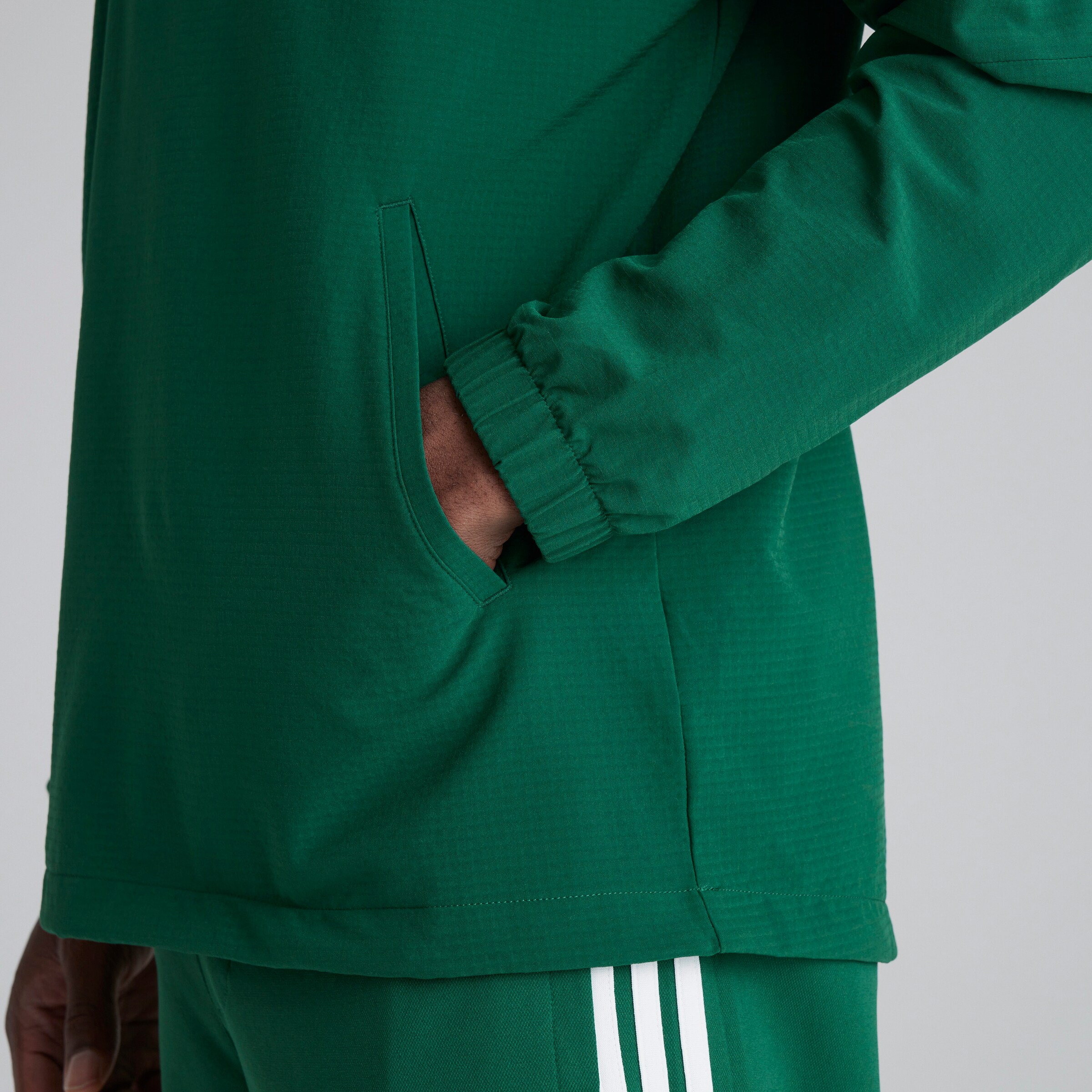 Manchester United x adidas Mens Golf Ultimate365 Club Anorak Green Green Detail [4-5]