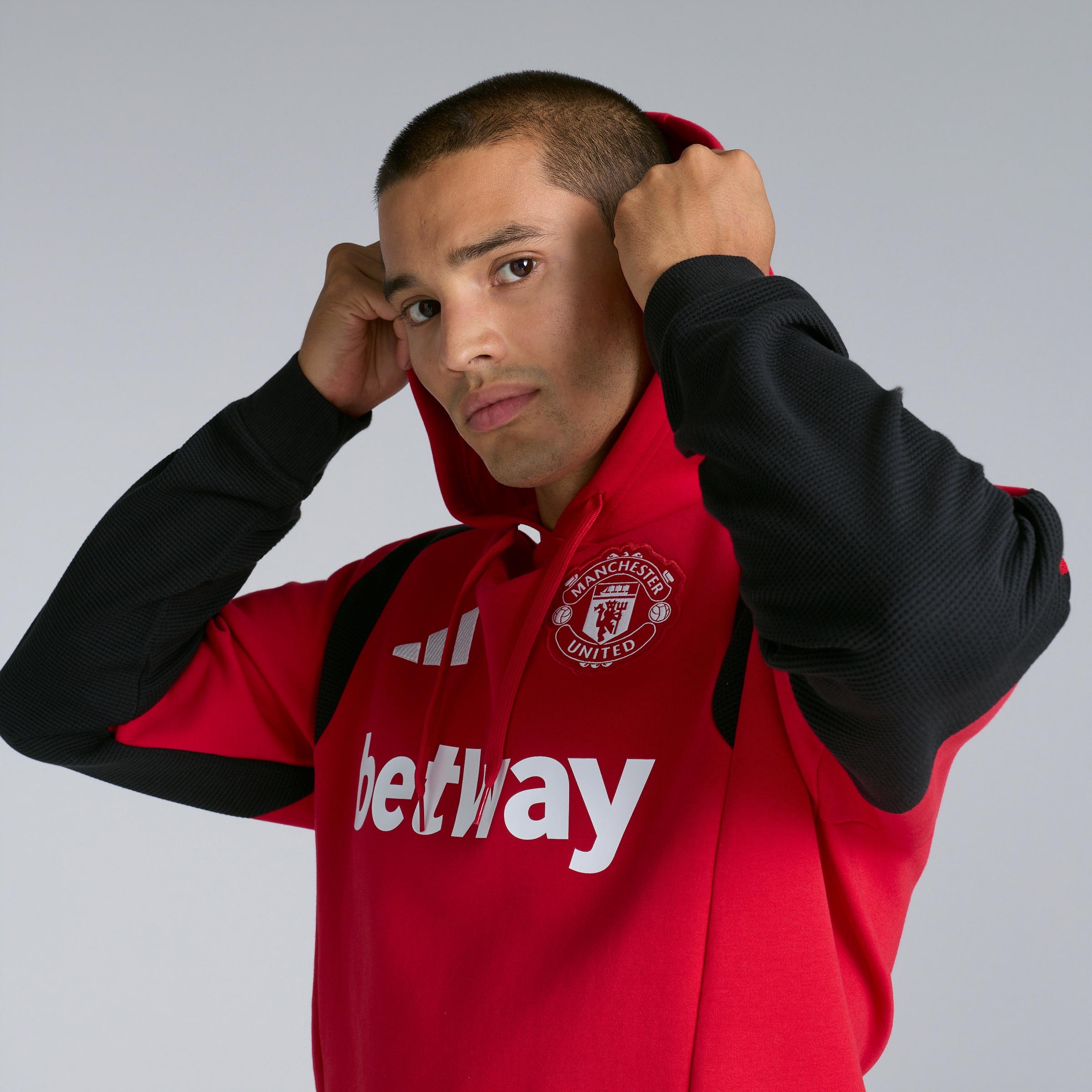 Manchester United 26/27 Training Tiro Hoodie Red (Sponsored) 红色 细节 [5-5]