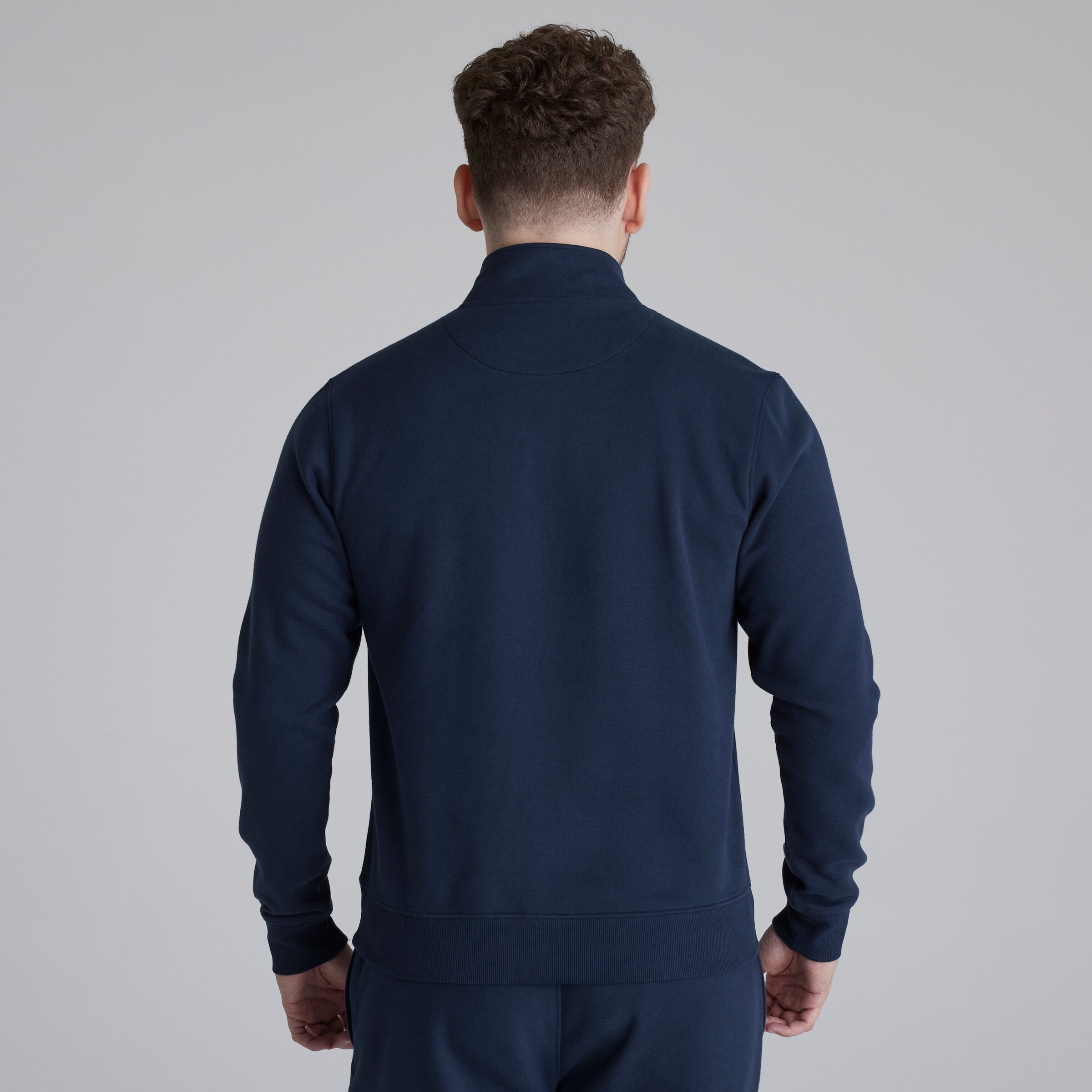 Manchester United Devil Essentials 1/4 Zip Sweatshirt Navy Navy blue Detail [2-4]