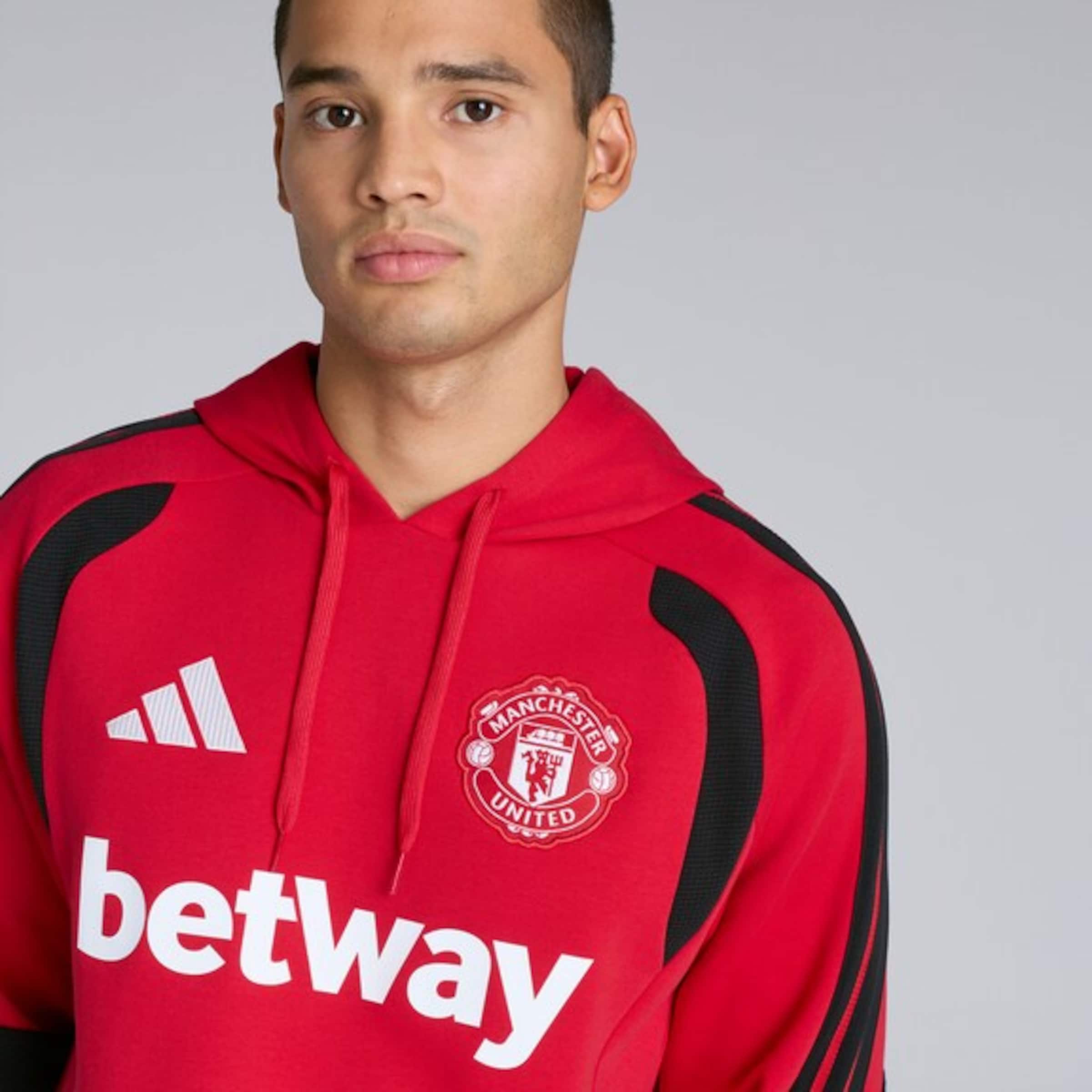 Manchester United 26/27 Training Tiro Hoodie Red (Sponsored) 빨간색 세부 사항 [4-5]