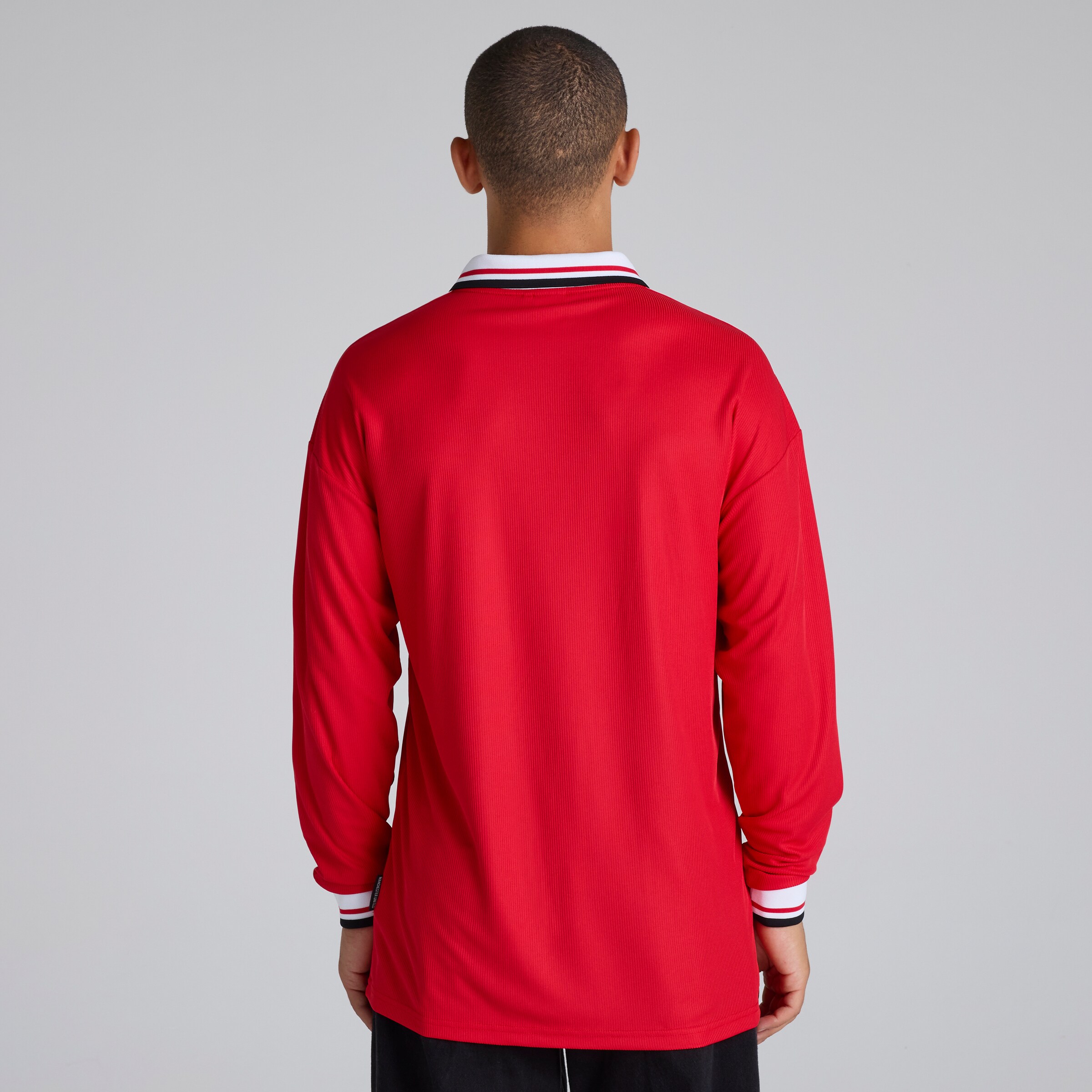 Manchester United Long Sleeve 1998-00 Home Shirt Red Rouge Détail [2-5]