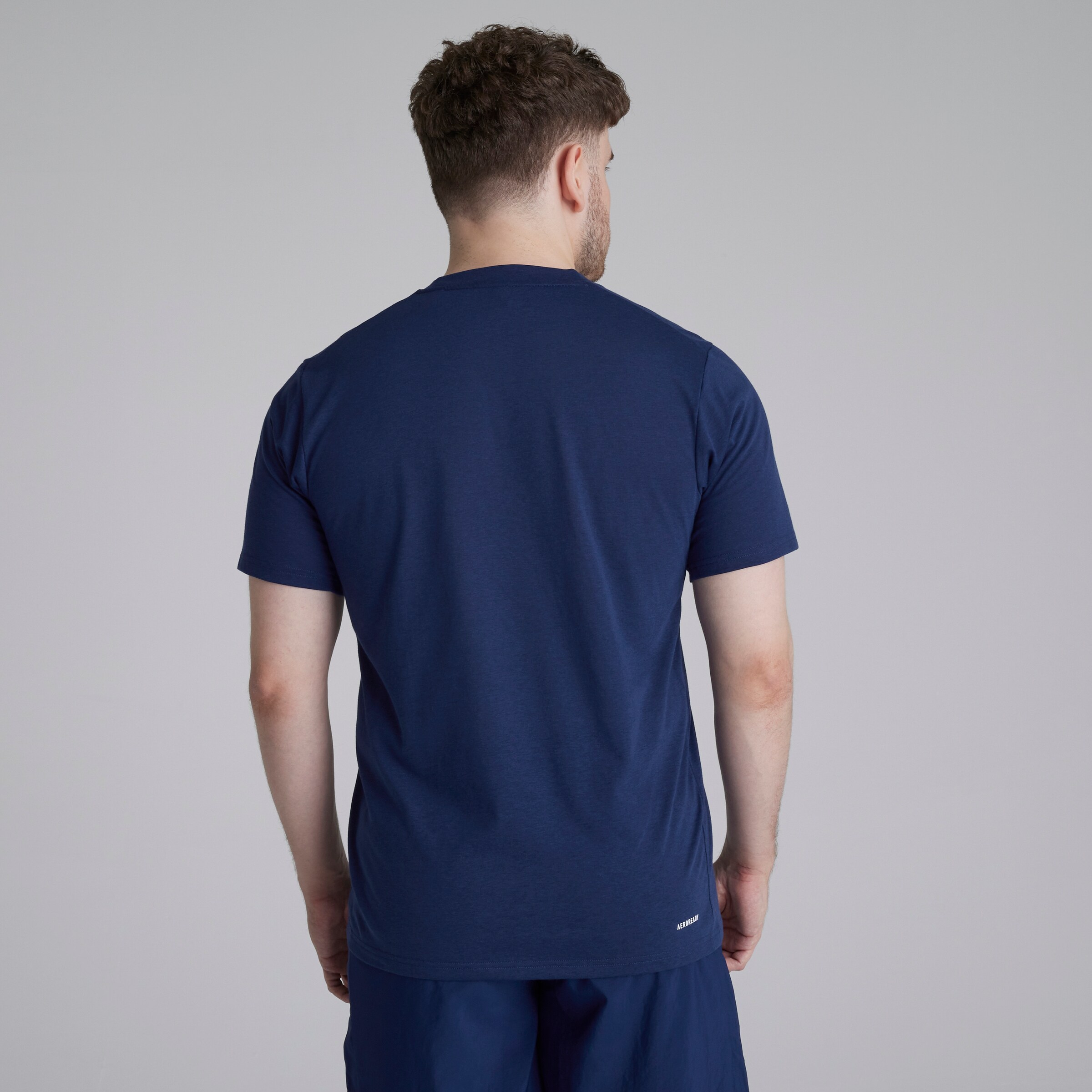 Manchester United x adidas Essentials Training AEROREADY Feelready T-shirt Blue Blue Detail [2-6]