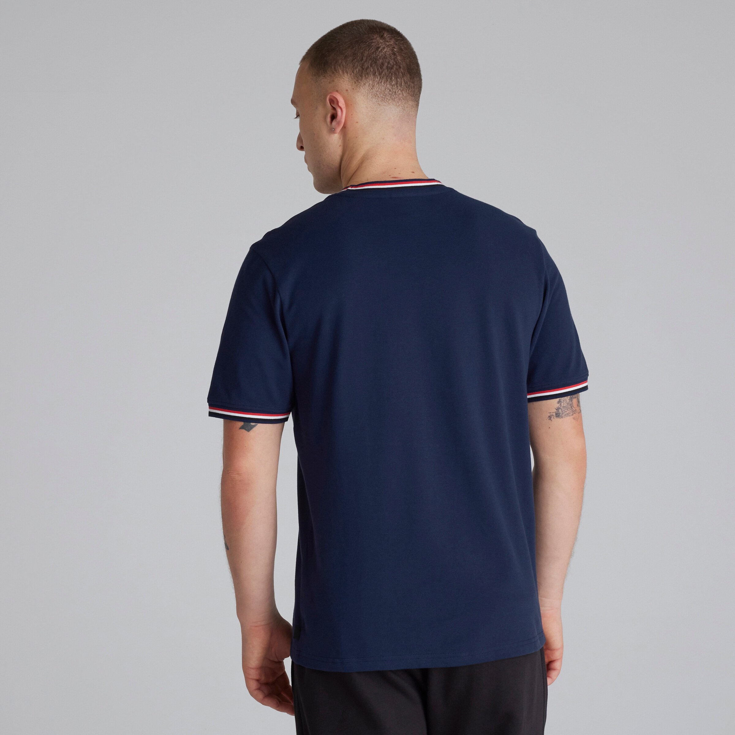 Manchester United Pique T-Shirt Navy Bleu marine Détail [2-5]