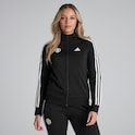 Manchester United x adidas Womens Essentials 3-Stripes Slim Track Top Black