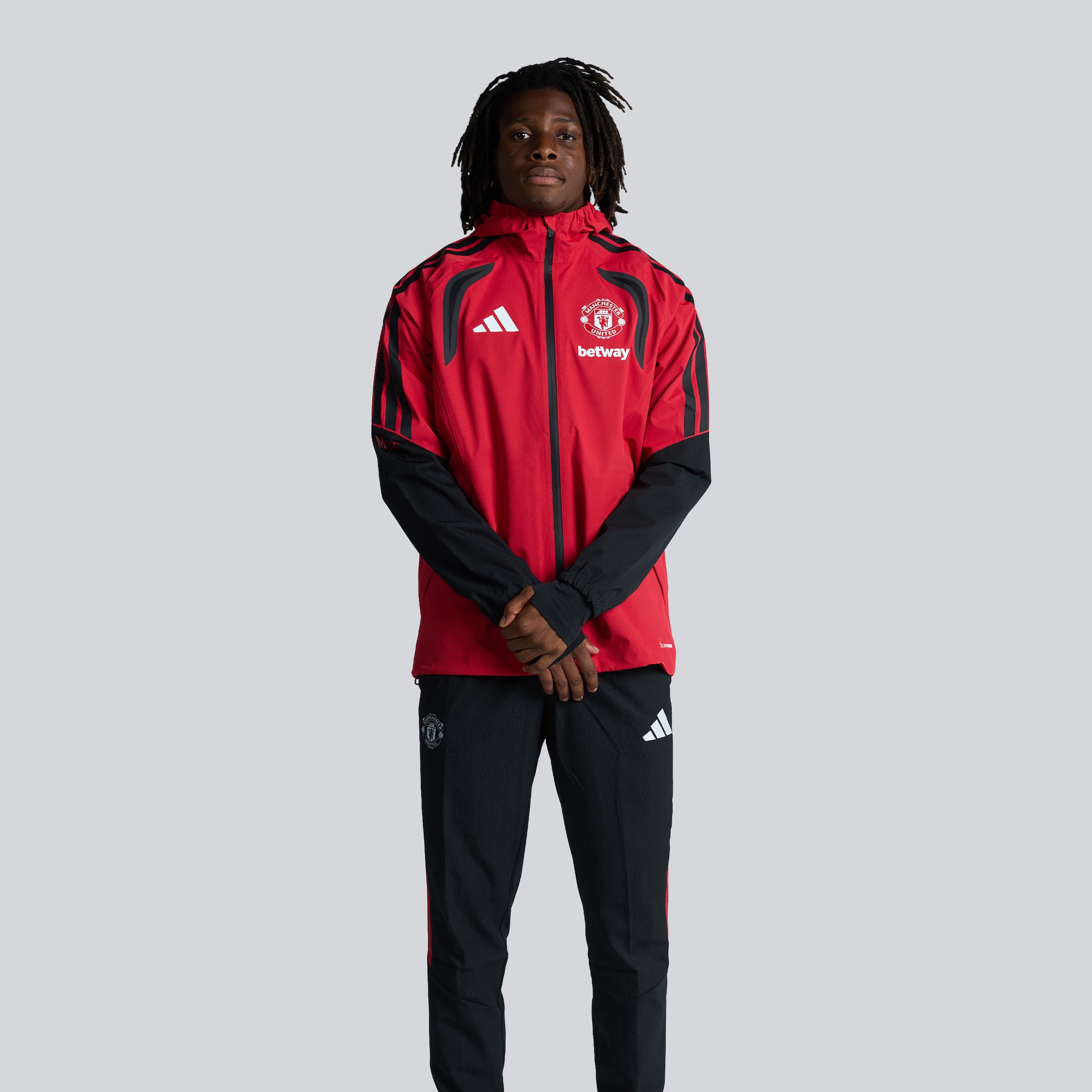 Manchester United 26/27 Training Tiro Authentic Rain Jacket Red (Sponsored) Red Detail [3-6]