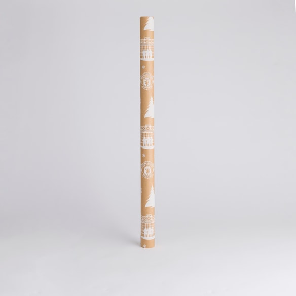 Manchester United Christmas Wrapping Paper Brown Brown