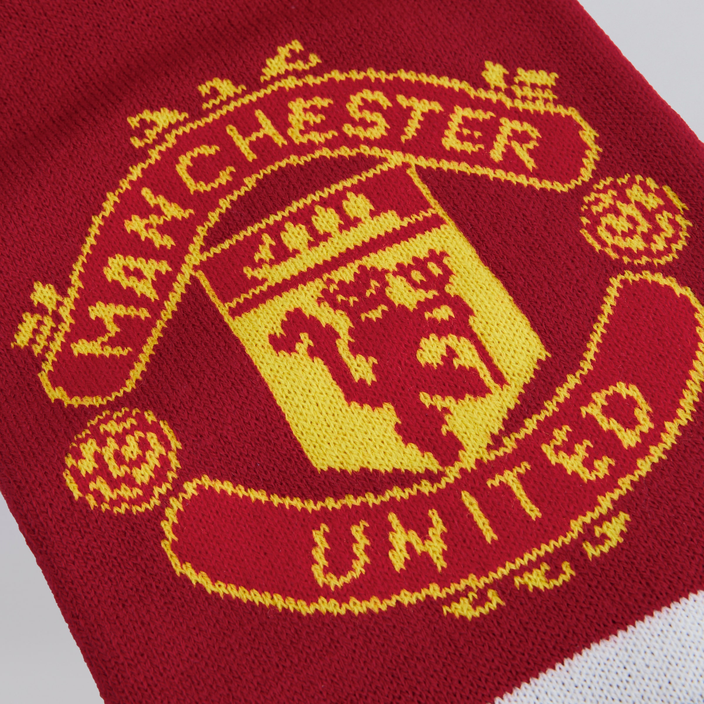 Manchester United x adidas Home Scarf Red Rouge Détail [5-5]