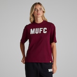 Manchester United Womens MUFC T-Shirt Burgundy