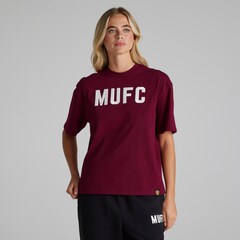 Manchester United Womens MUFC T-Shirt Burgundy