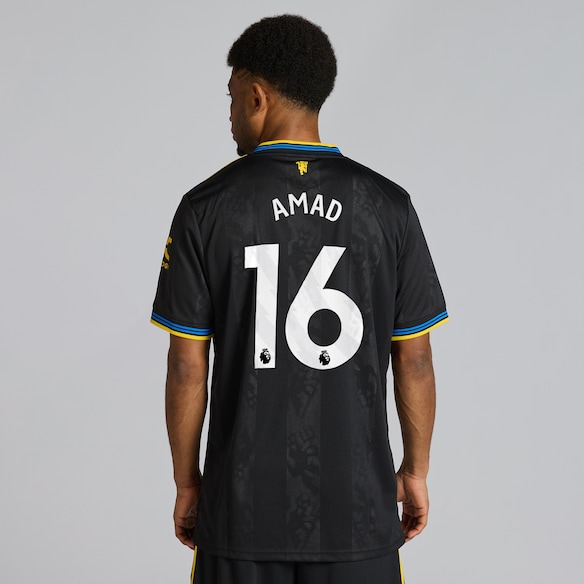 Manchester United 25/26 Third Jersey with Amad 16 EPL Printing & Badge Black