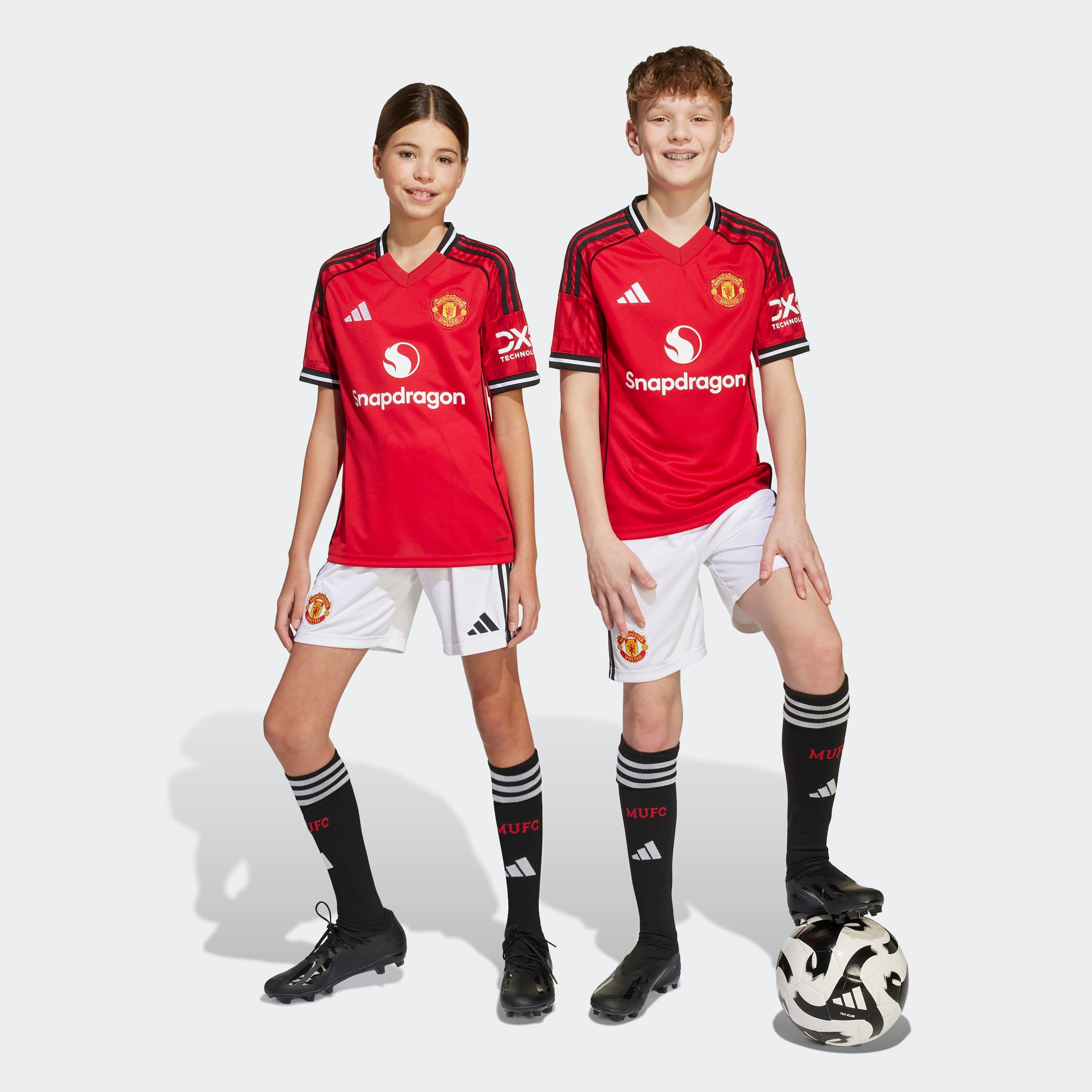 Manchester United Kids 25/26 Home Shorts White 흰색 세부 사항 [6-8]