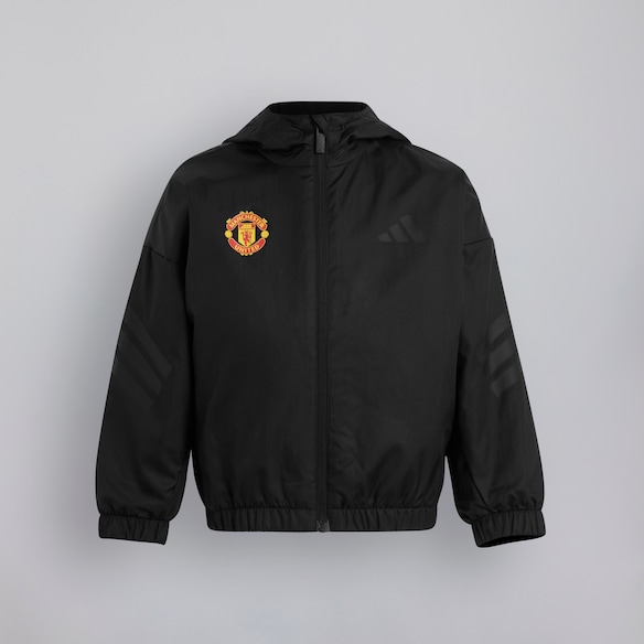 Manchester United x adidas Little Kids Essentials Fleece Windbreaker Black Black