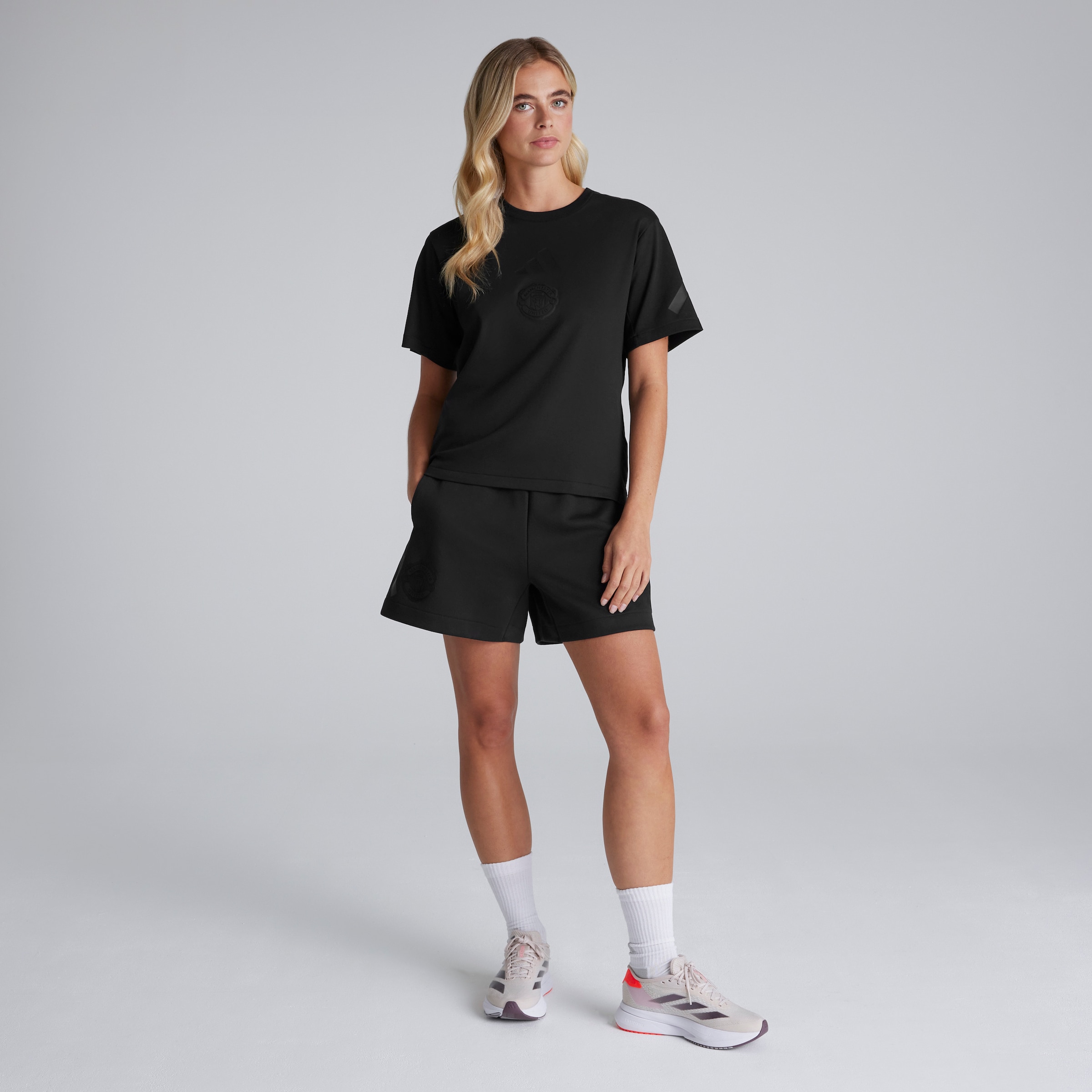 Manchester United x adidas Shorts Z.N.E. pour femmes Noir Noir Détail [3-5]