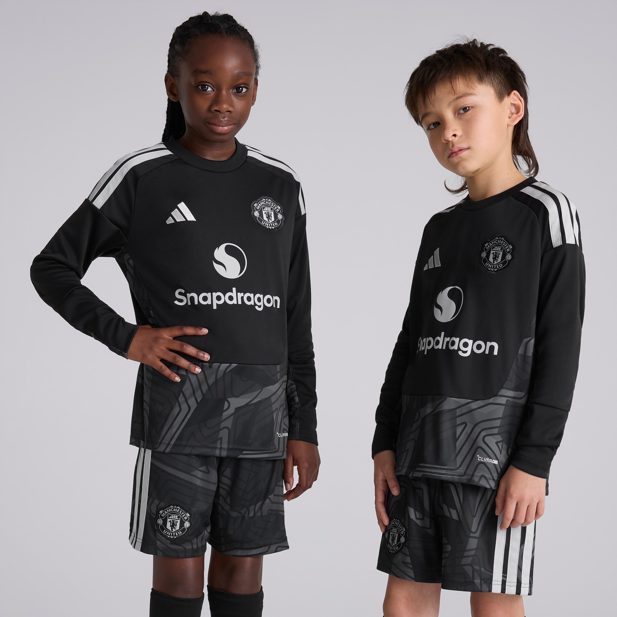 Manchester United Kids 26/27 Home Goalkeeper Long Sleeve Jersey Black Noir