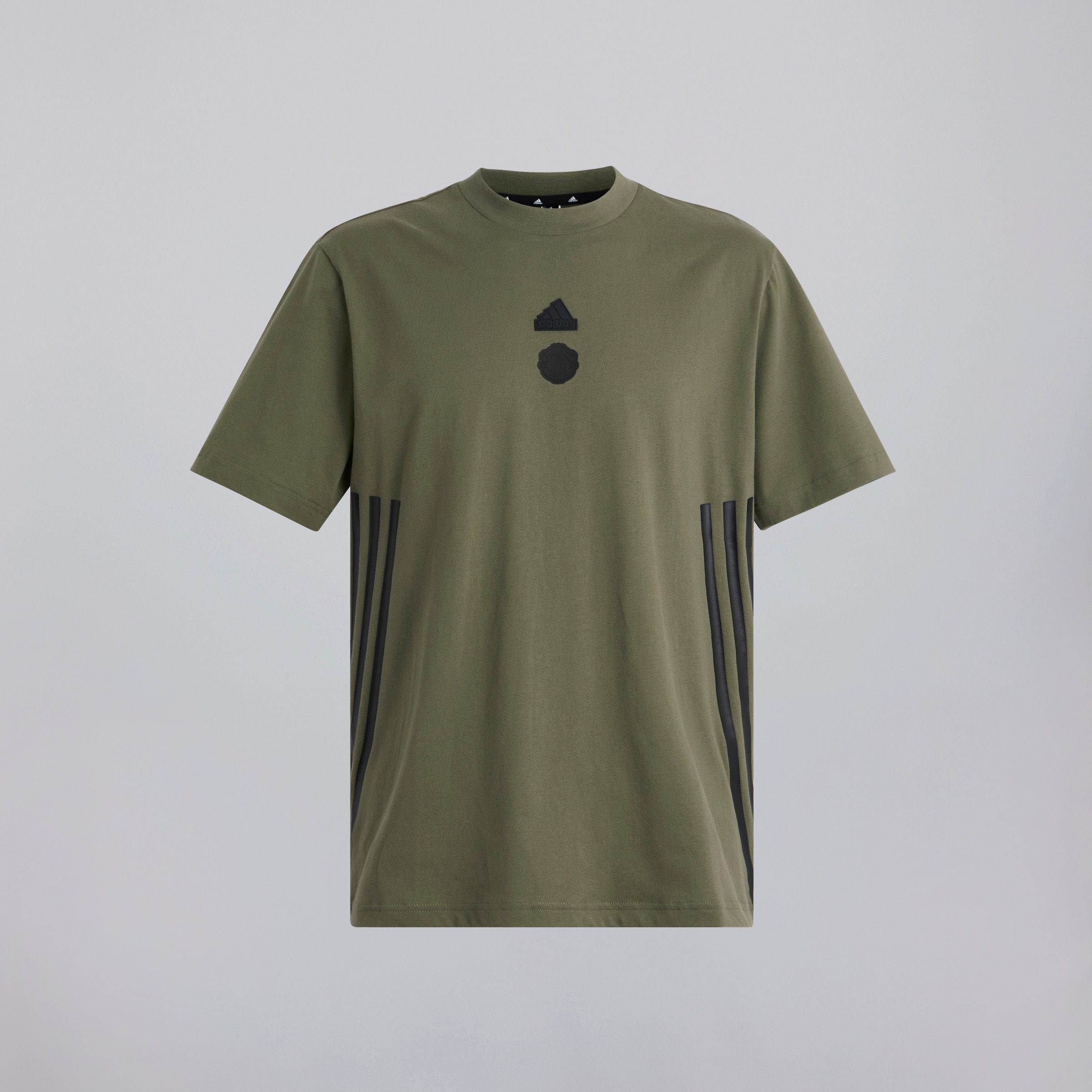 Manchester United x adidas Future Icons 3-Stripes T-Shirt Green Green