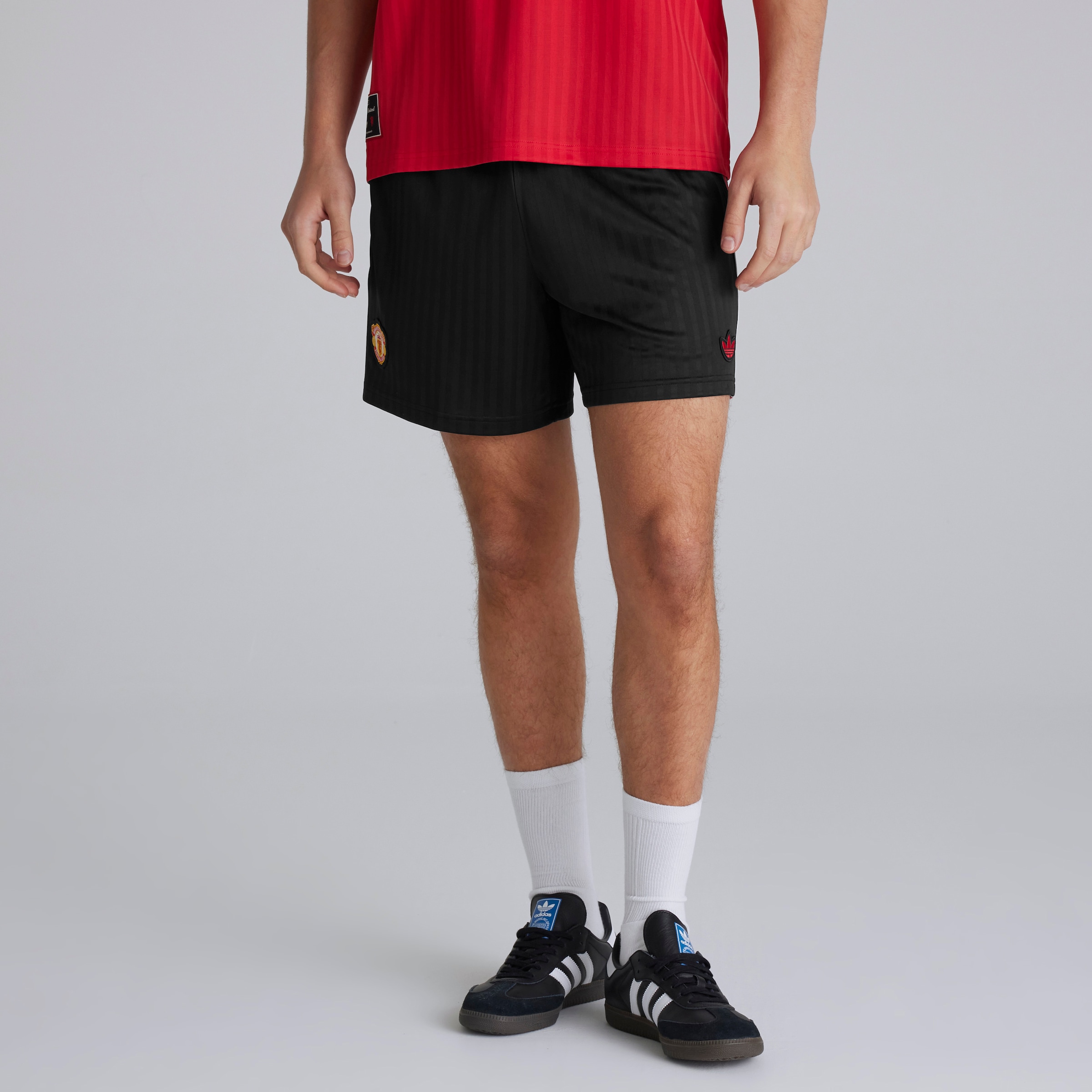 Manchester United x adidas Mens Terrace Icons Shorts Black Black