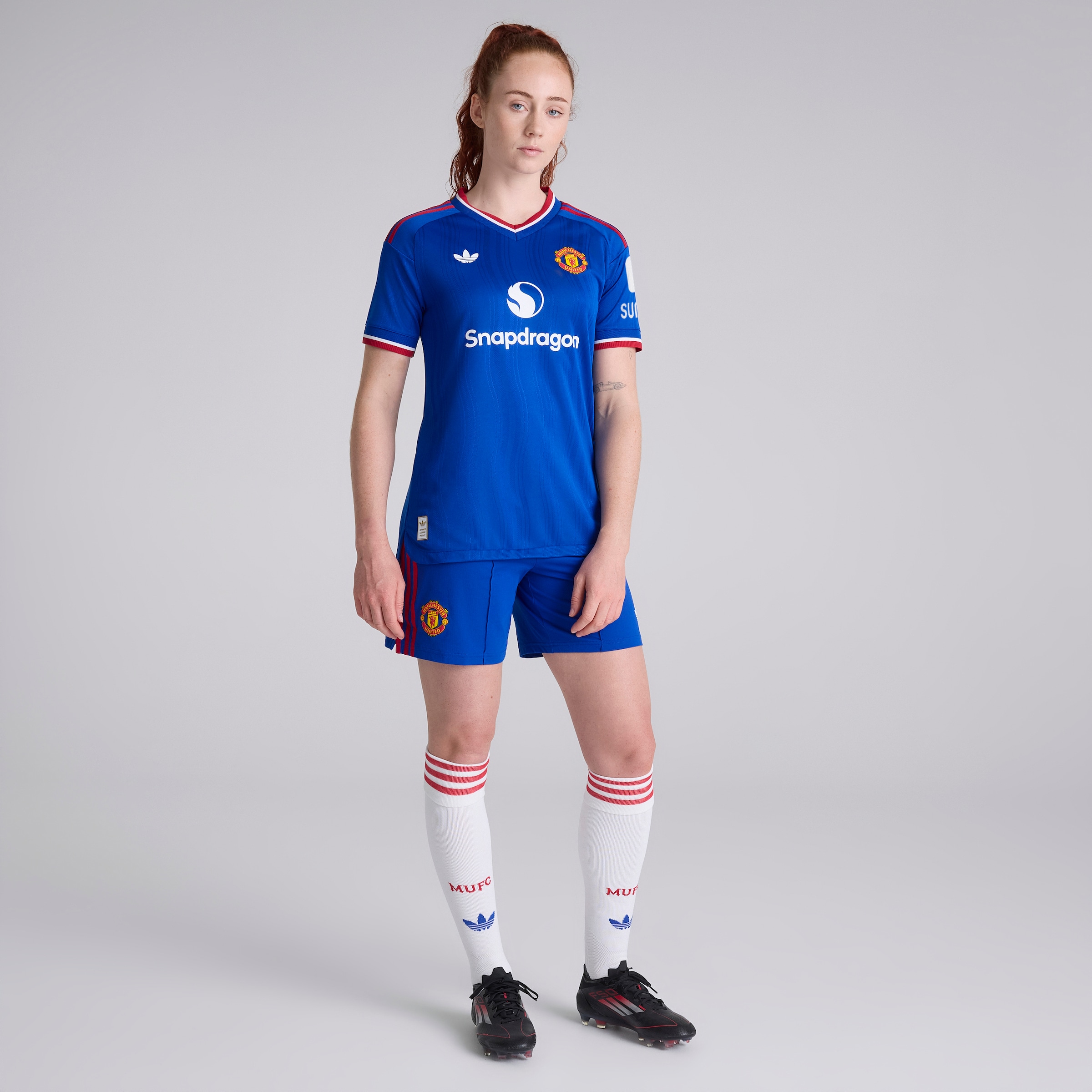 Manchester United Womens 26/27 Away Authentic Shorts Blue Blue Detail [3-5]