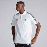 Manchester United x adidas Essentials Piqué Embroidered Small Logo 3-Stripes Polo Shirt White