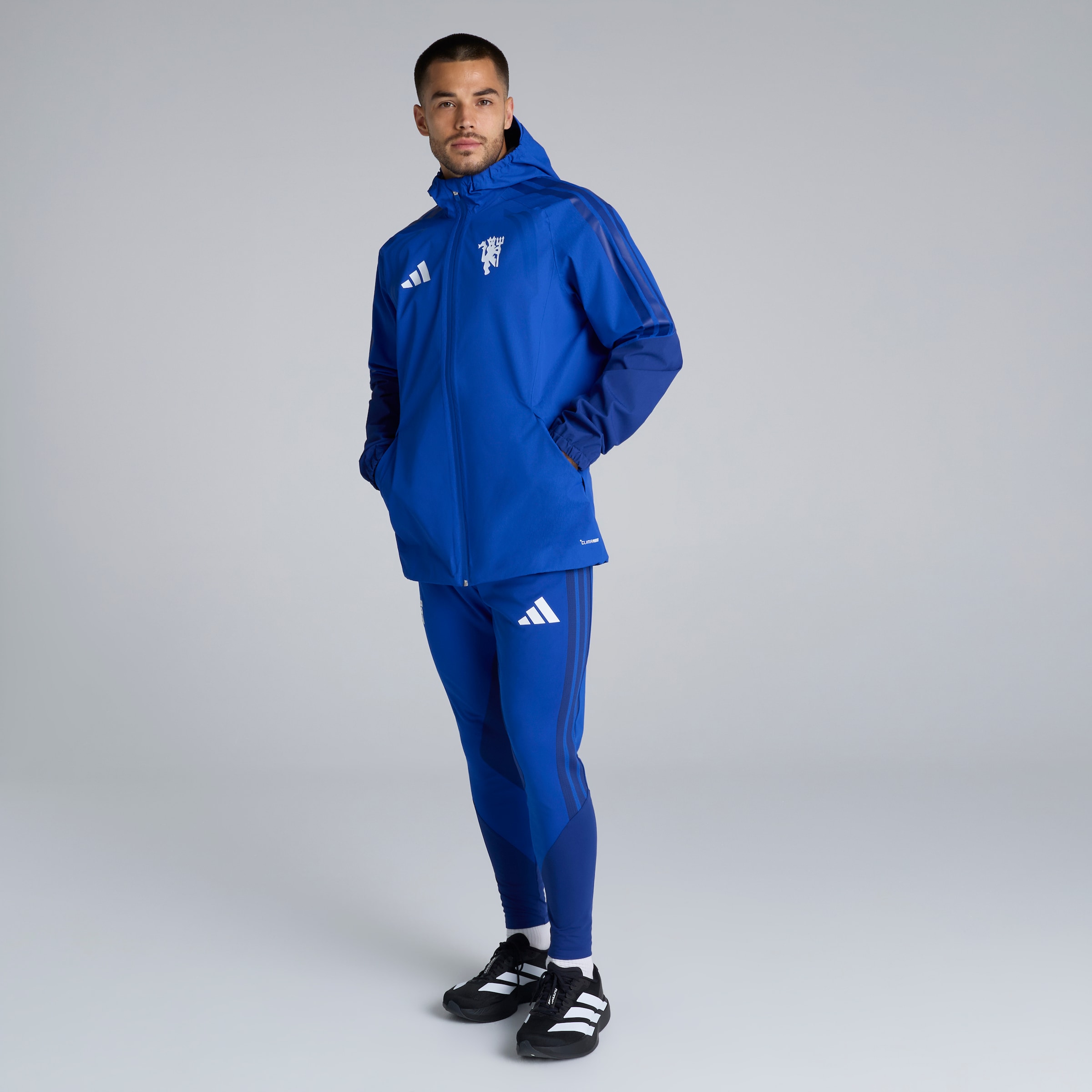 Manchester United 26/27 Cup Training Tiro Authentic Rain Jacket Blue Blau Detail [3-6]