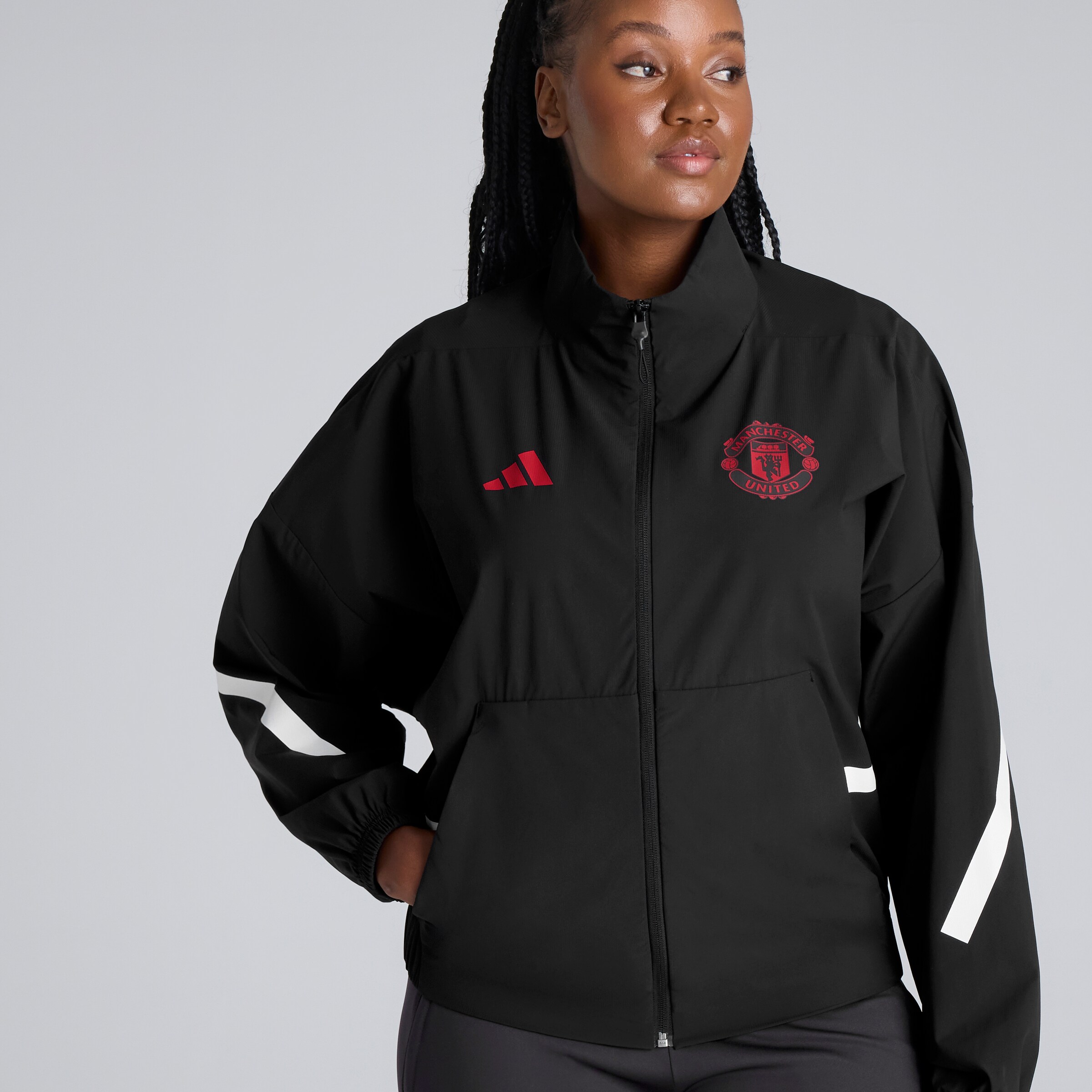Manchester United Z.N.E. Anthem Jacket Noir Détail [5-6]