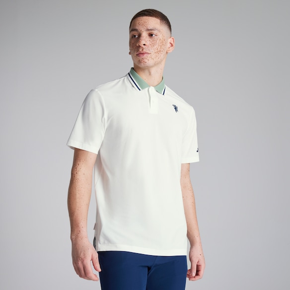Manchester United x adidas Golf Beyond Twistknit Polo Shirt White White