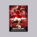 Manchester United Bryan Mbeumo A2 Poster Red