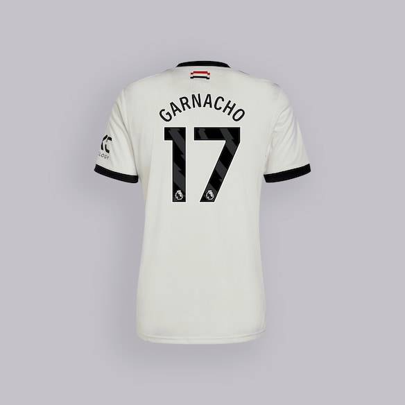 Manchester United 24/25 Third Jersey with Garnacho 17 EPL Printing & Badge White
