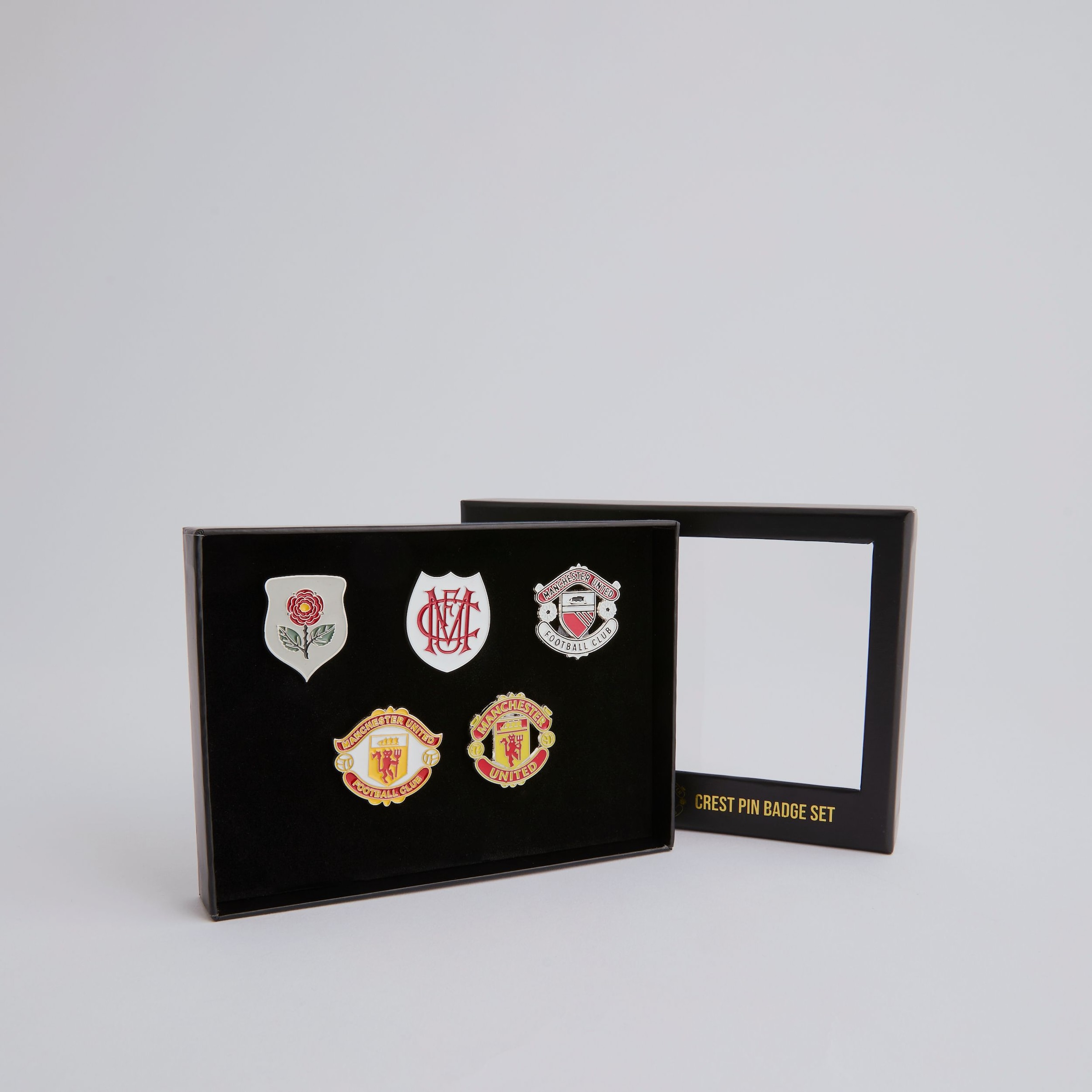Manchester United Crest History Pin Badge Set Noir Détail [2-4]