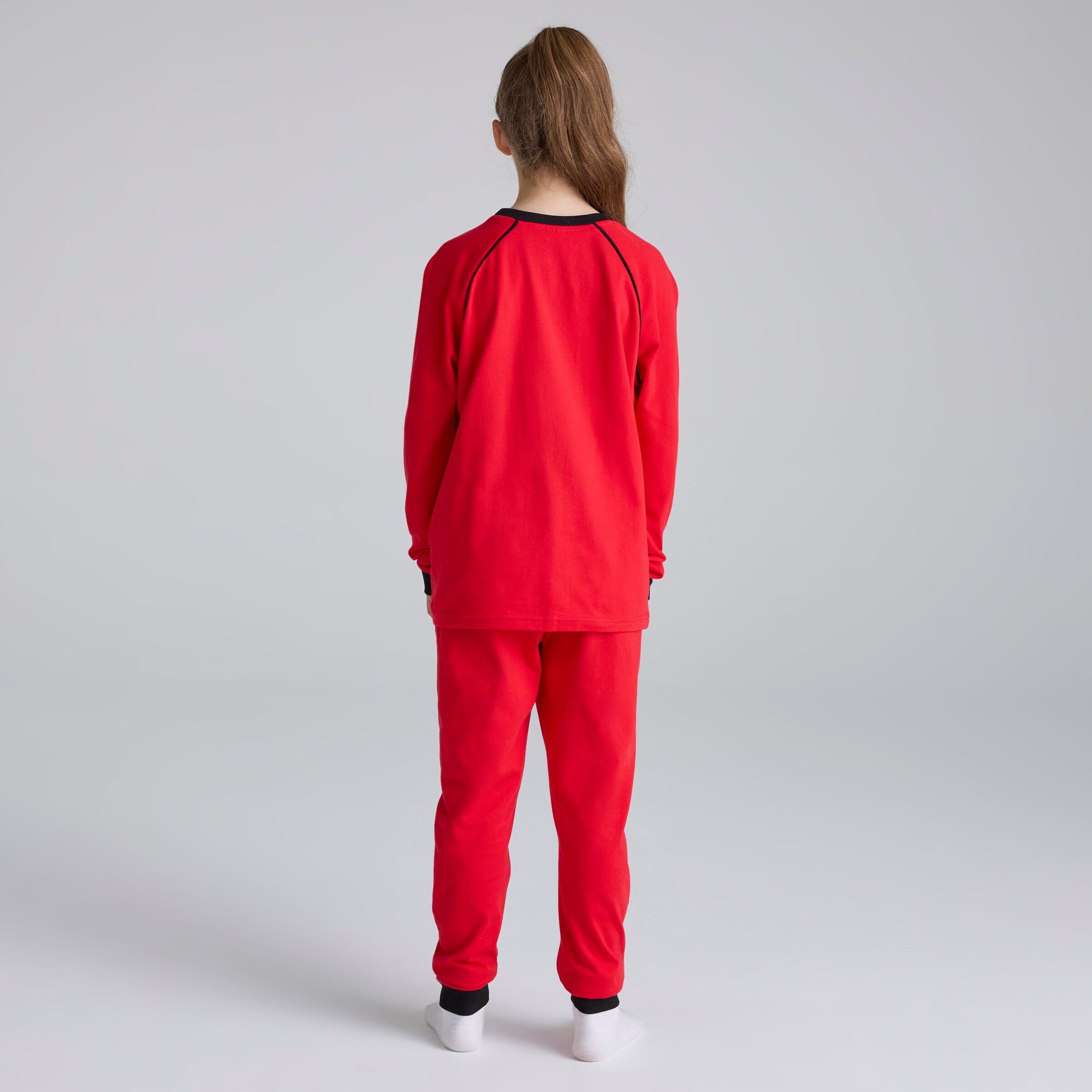 Manchester United Boys Long Sleeve Pyjama Top & Pants Set Red Red Detail [2-6]