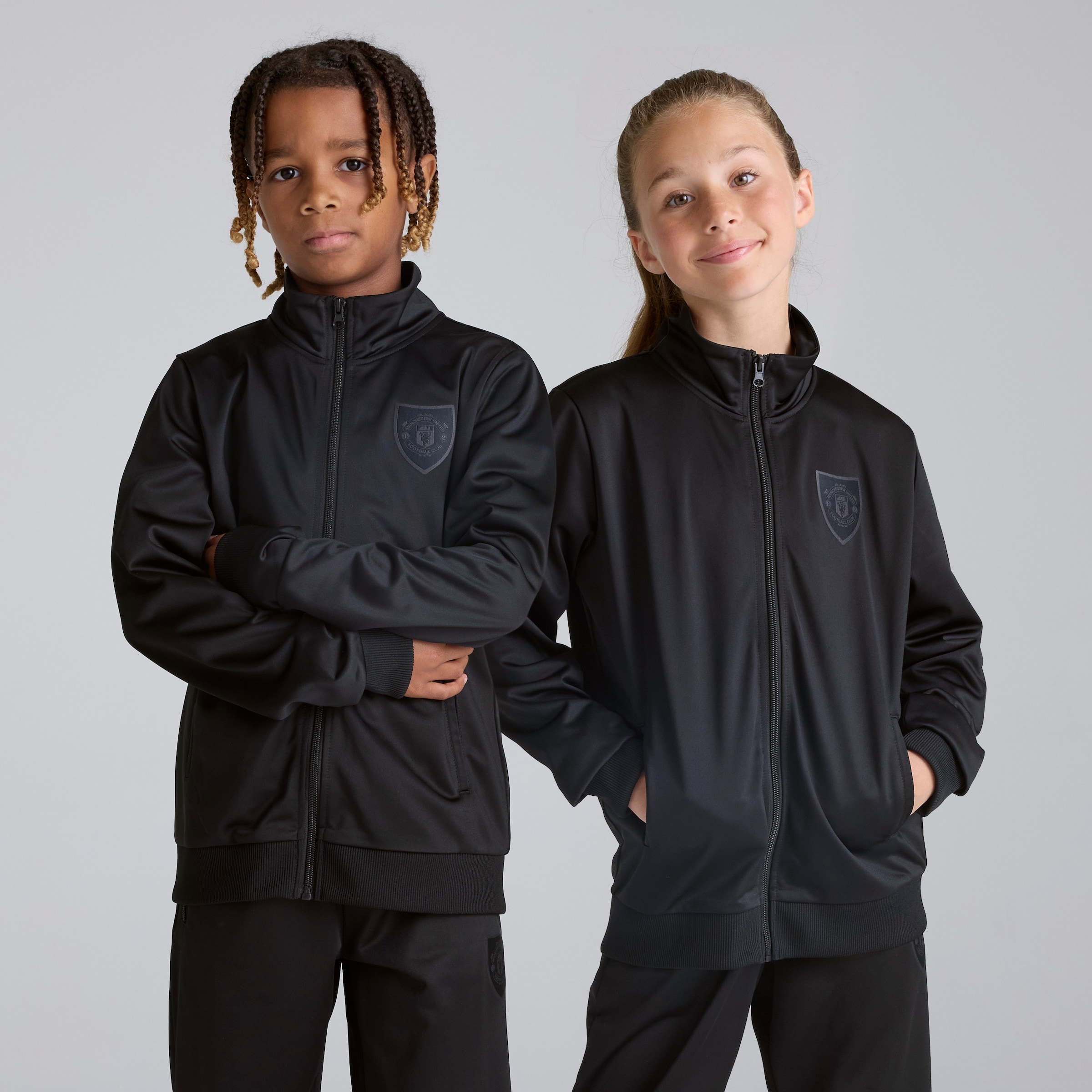 Manchester United Kids Blackout Full-Zip Track Jacket Black Black