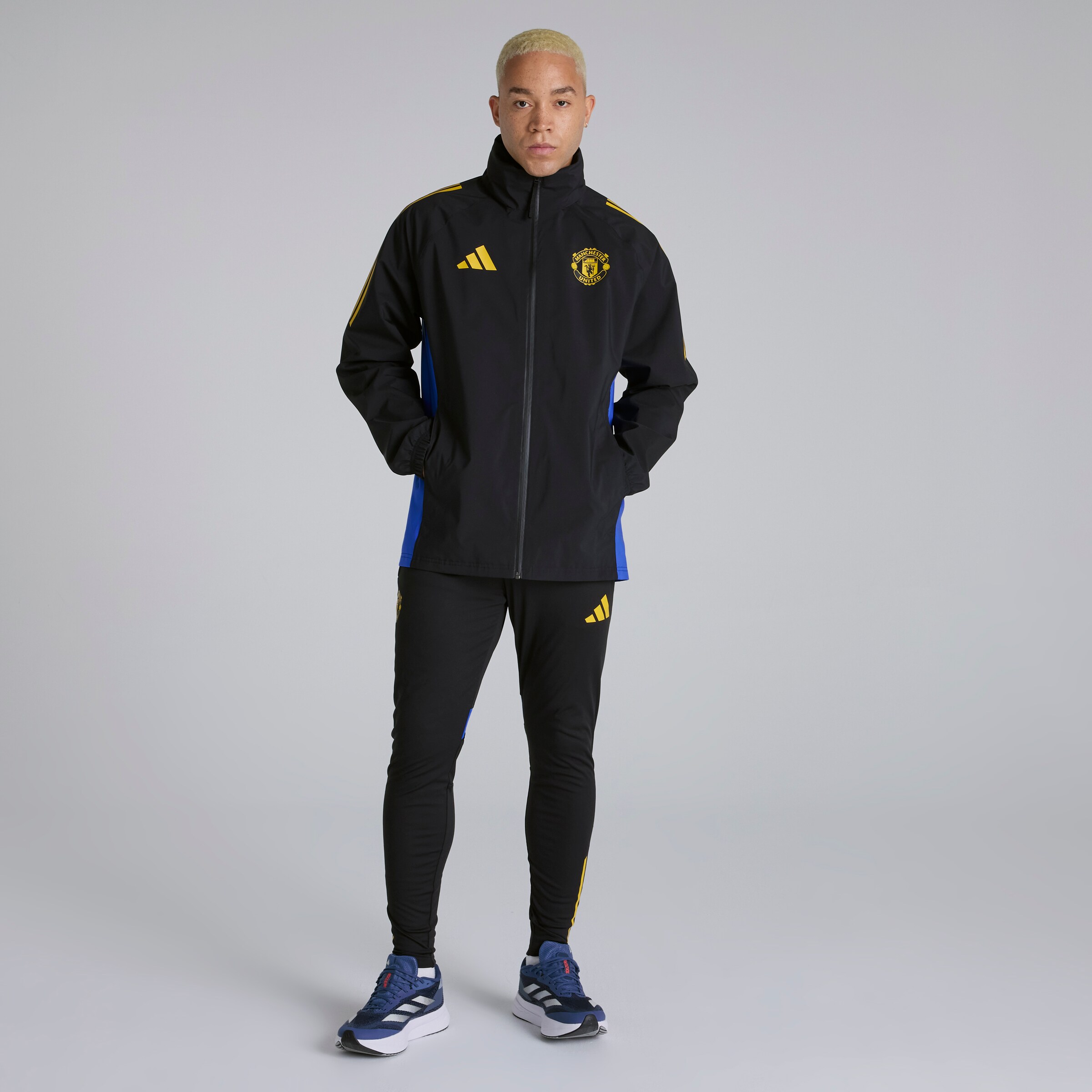 Manchester United Tiro 25 Competition Rain Jacket Black Detail [3-6]
