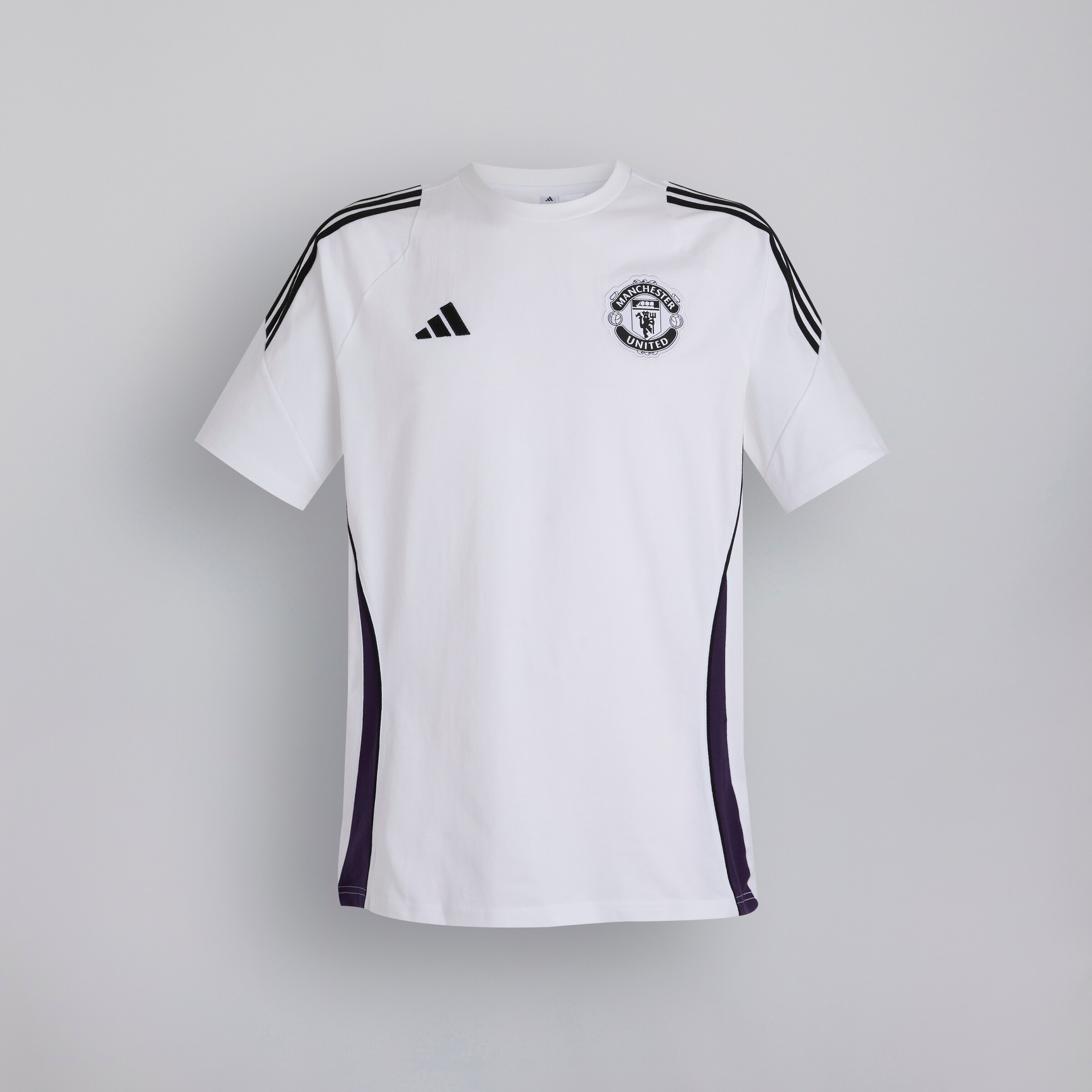Manchester United Tiro 25 Competition Cotton T-Shirt Blanc Détail [6-7]