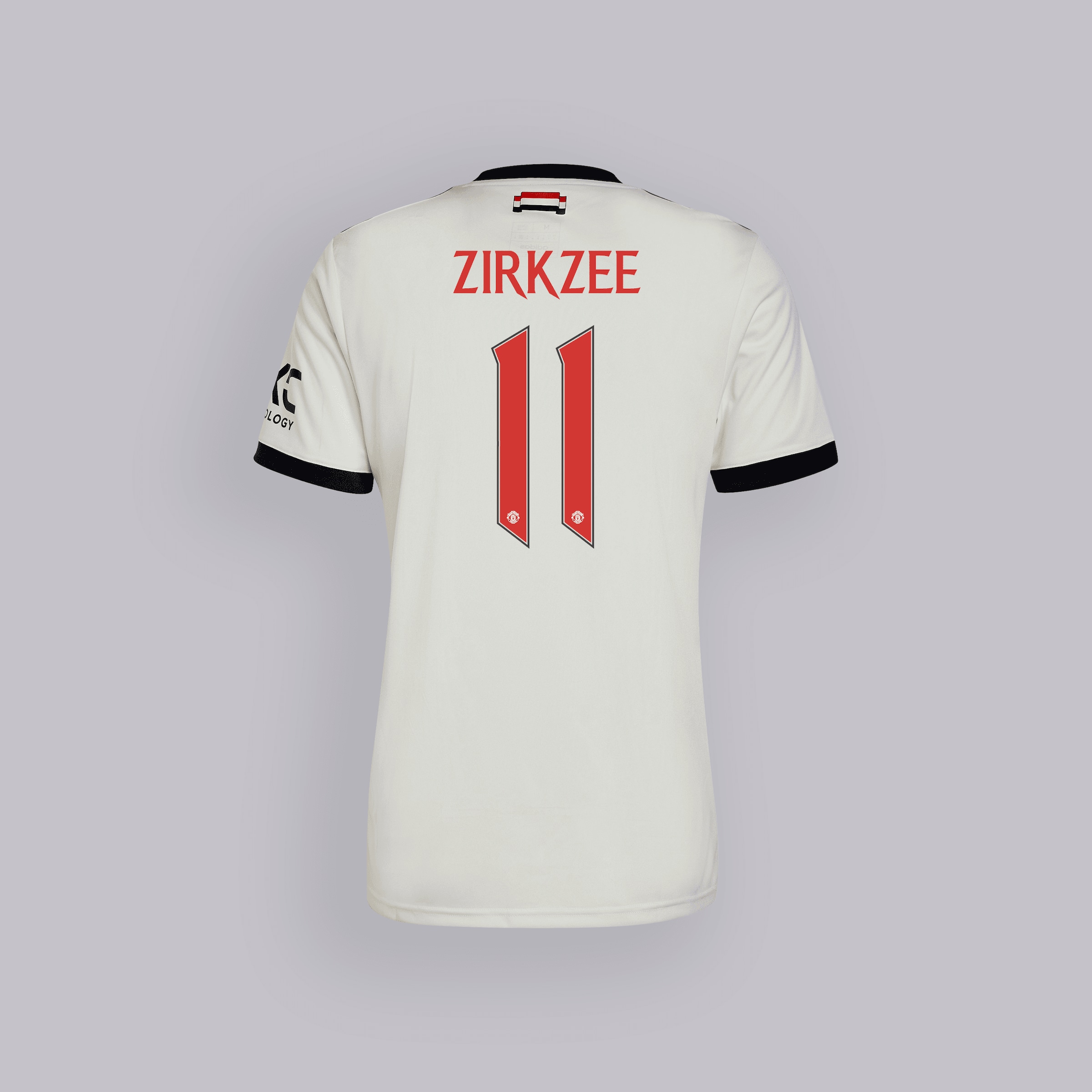 Manchester United 24/25 Third Jersey with Zirkzee 11 Cup Printing Weiss Detail [1-6]