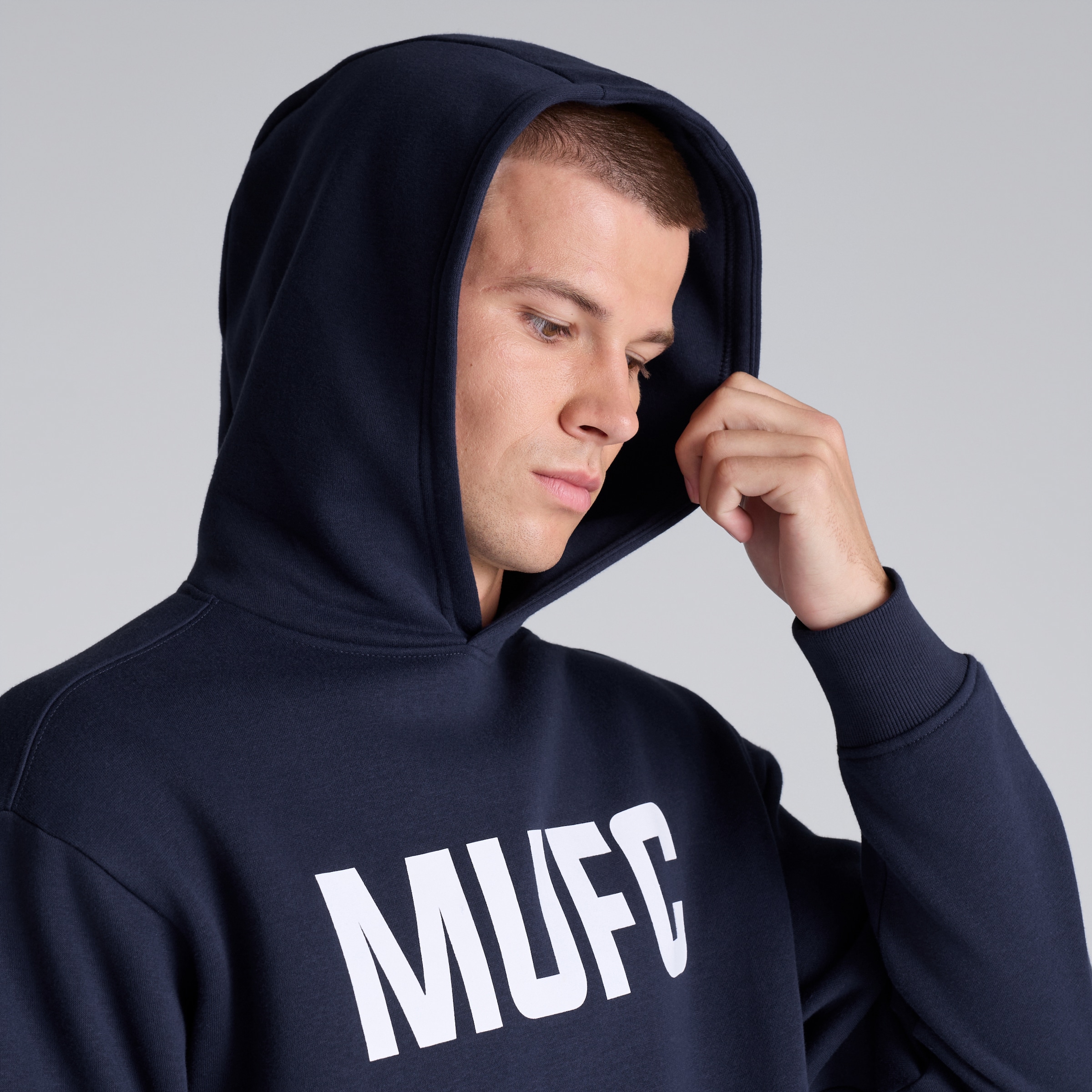 Manchester United MUFC Hoodie Navy Navy blue Detail [5-5]