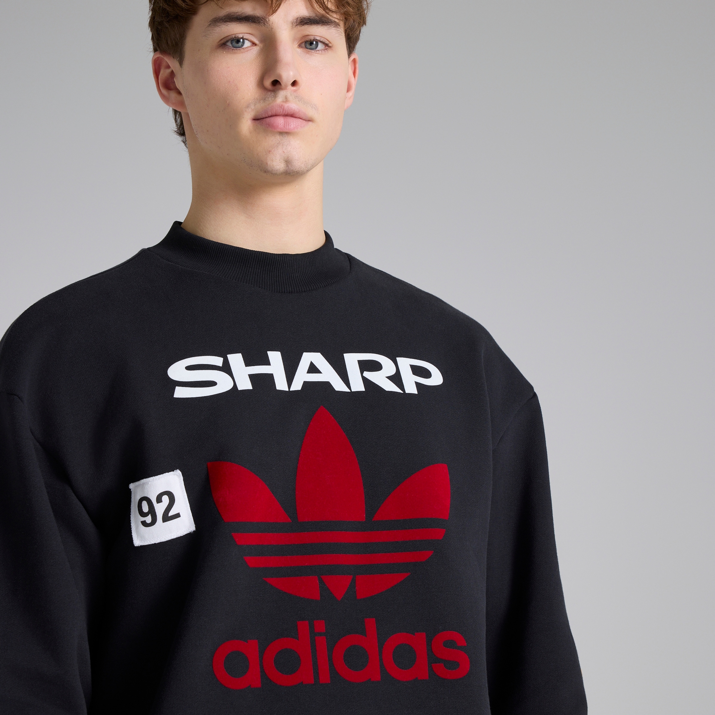 Manchester United x adidas Bringback 90/92 Sweatshirt Black Noir Détail [5-8]