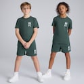 Manchester United Kids Varsity Print Shorts Green