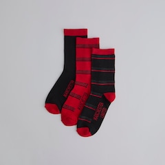 Manchester United Kids Striped Socks 2 Pack Multi
