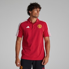 Manchester United x adidas Mens DNA Polo Shirt Red