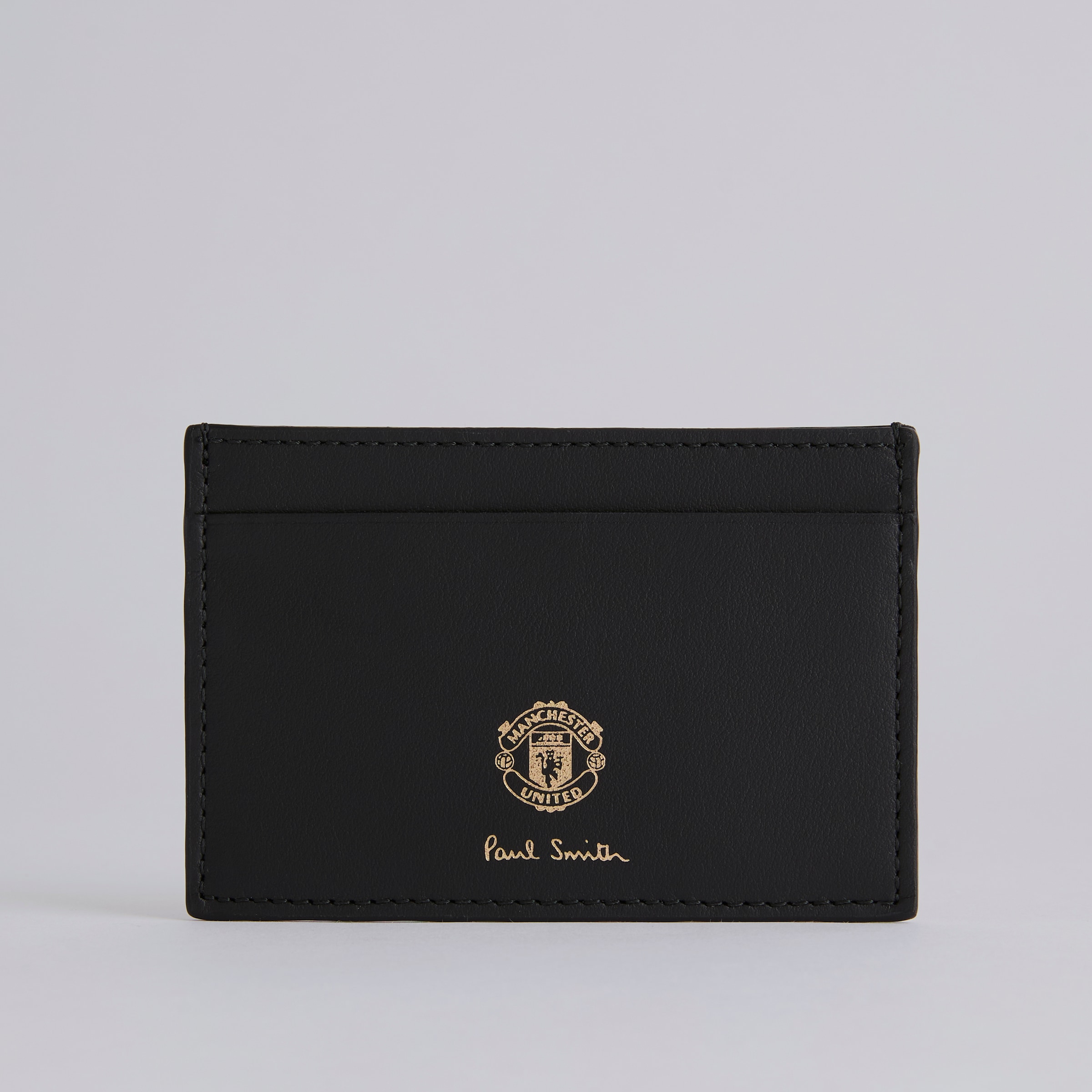 Manchester United x Paul Smith Fan Badge Print Credit Card Holder Black Black
