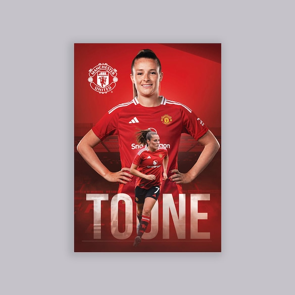 Manchester United Toone Core A2 Poster Red Red