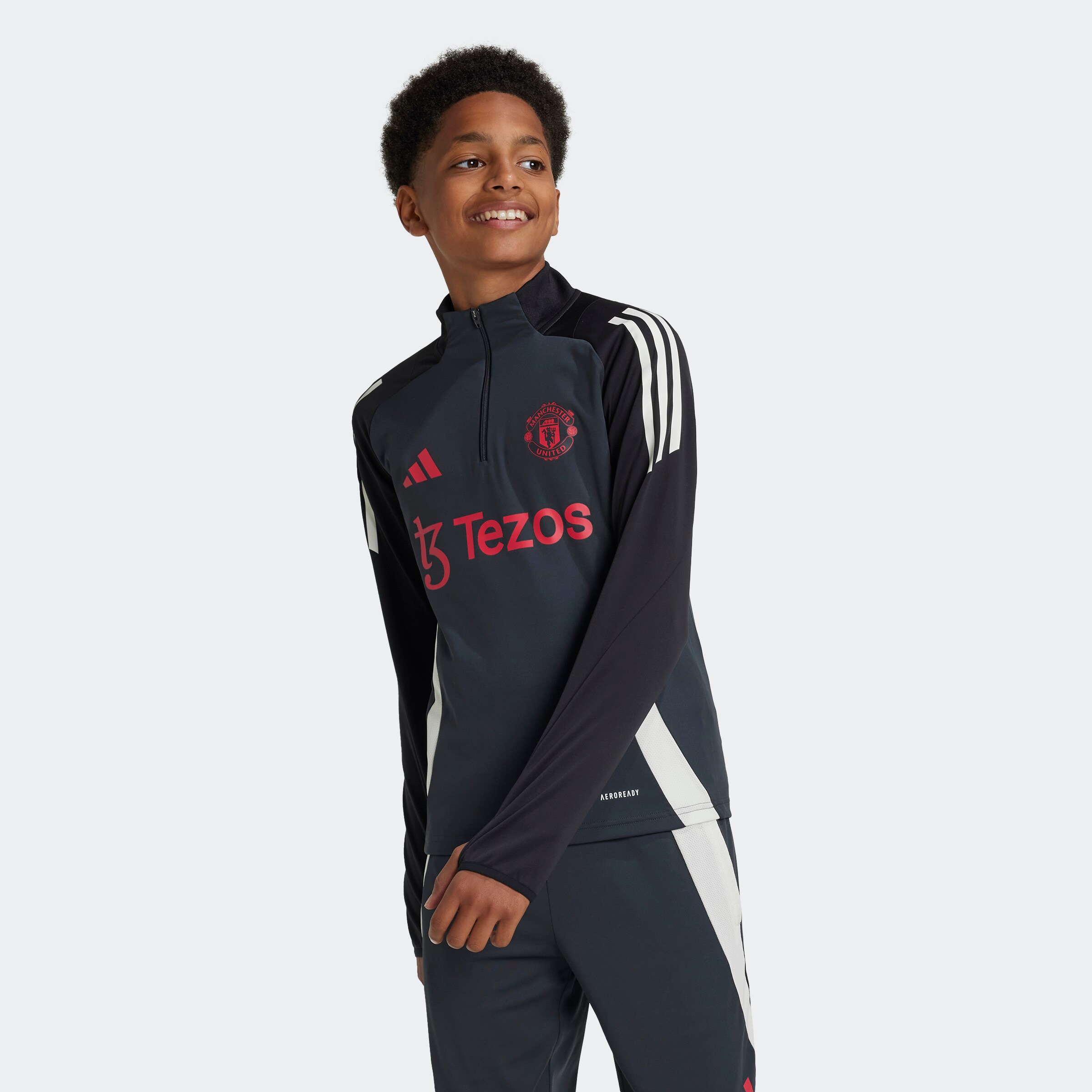 2018-19 Manchester United adidas Player Issue 1/4 Zip Drill