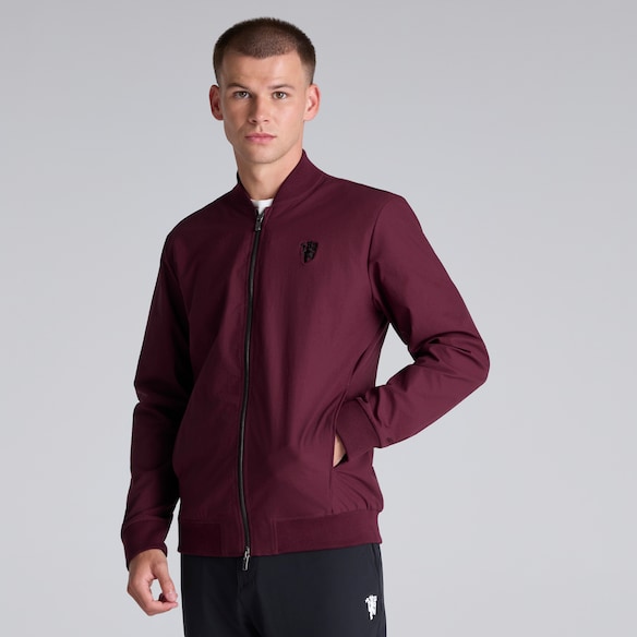 Manchester United x adidas Golf Ultimate 365 Full-Zip Jacket Maroon