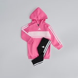Manchester United x adidas Infant Essentials Tiberio 3-Stripes Fleece Leggins Set Pink/Black