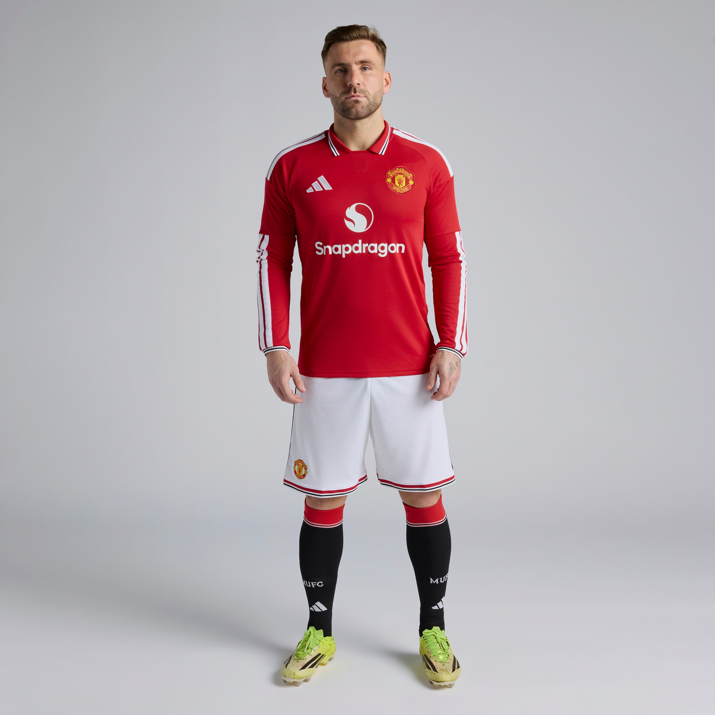 Manchester United 26/27 Home Long Sleeve Jersey 红色 细节 [3-6]