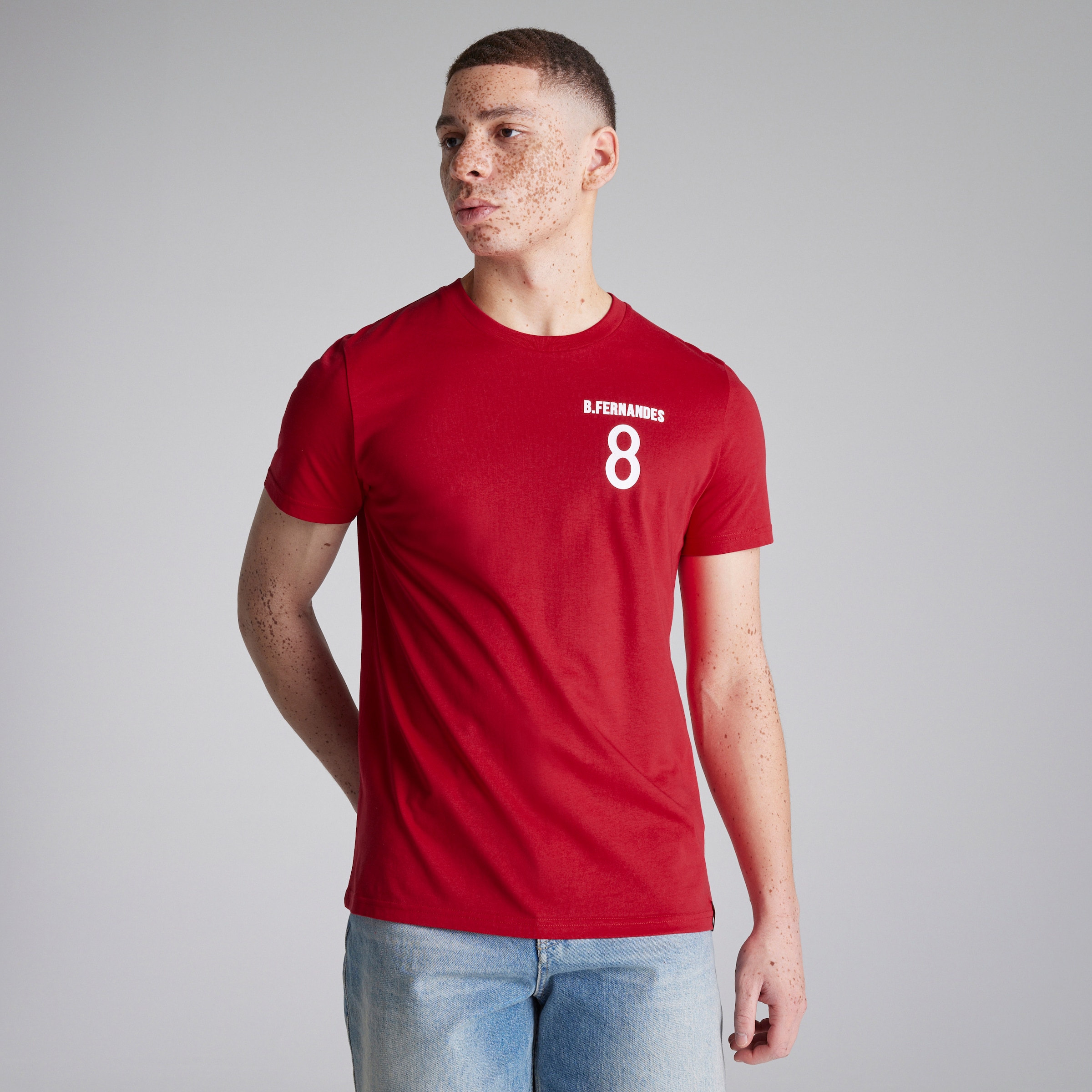 Manchester United Fernandes 8 T-Shirt Red Red